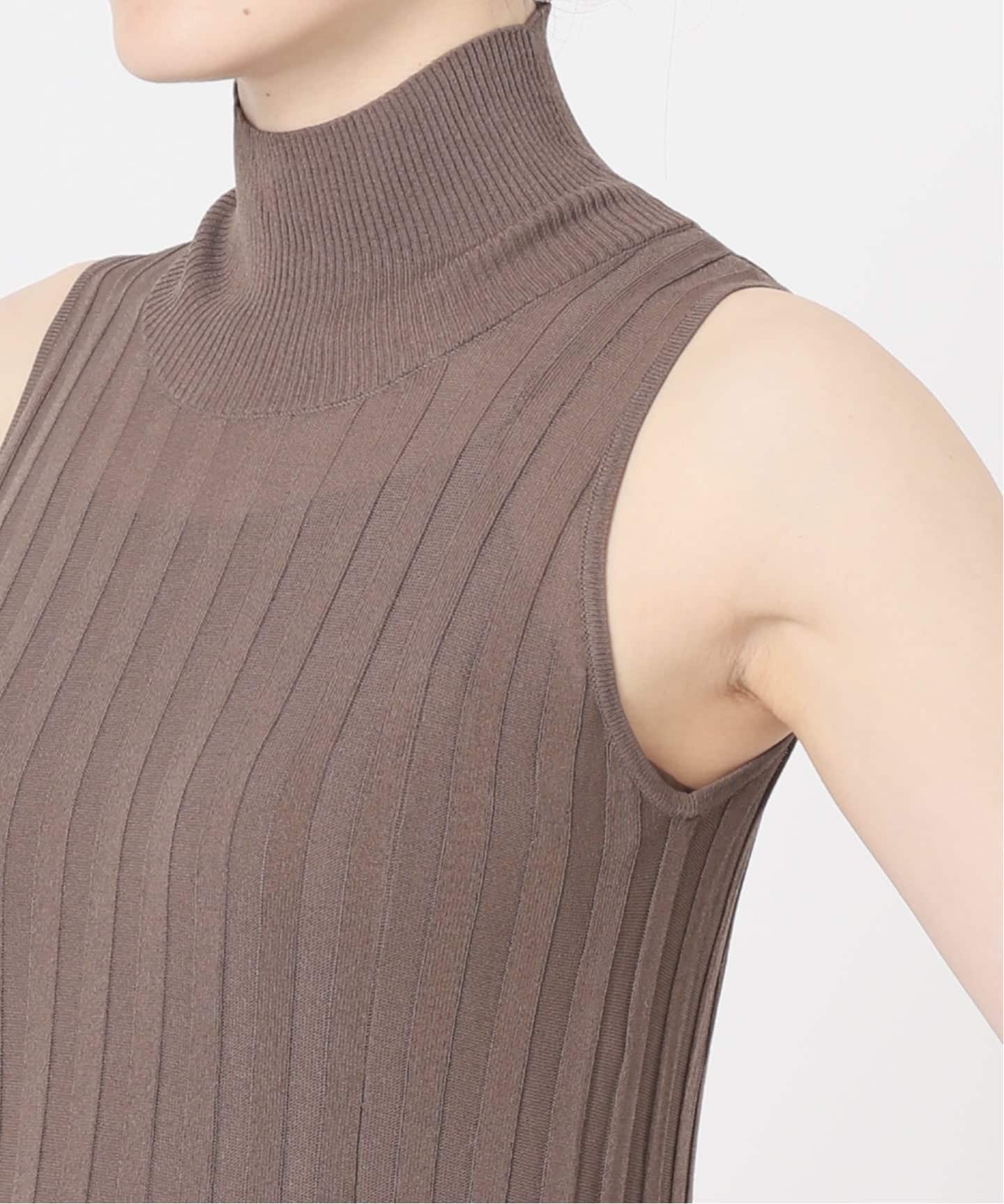 NOBLE×L'AUBE BLANC】シアーワイドリブニットワンピース（ワンピース
