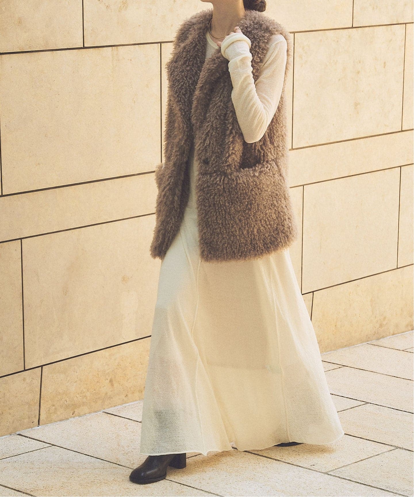 今季購入　NOBLE ノーブル　デニットロングフレアワンピース デニットロングフレアワンピース（ワンピース）｜NOBLE（ノーブル）の