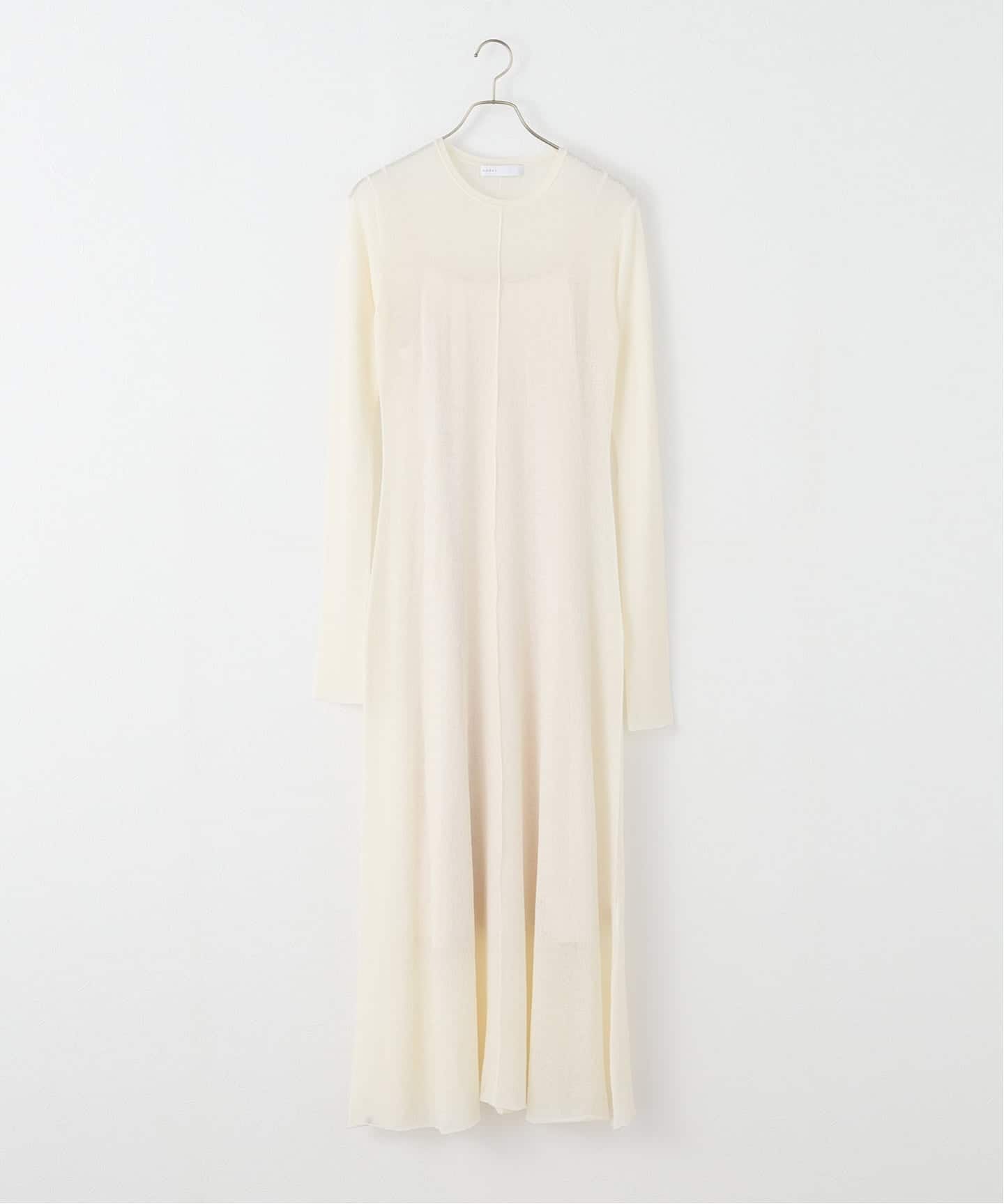 今季購入　NOBLE ノーブル　デニットロングフレアワンピース デニットロングフレアワンピース（ワンピース）｜NOBLE（ノーブル）の