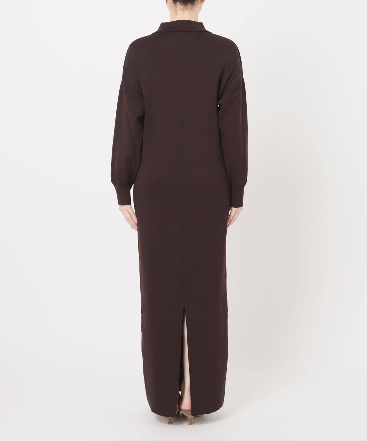 NOBLE　ポロシャツニットワンピース(新品未使用) NOBLE（ノーブル） ワンピース 「追加」ポロシャツニットワンピース