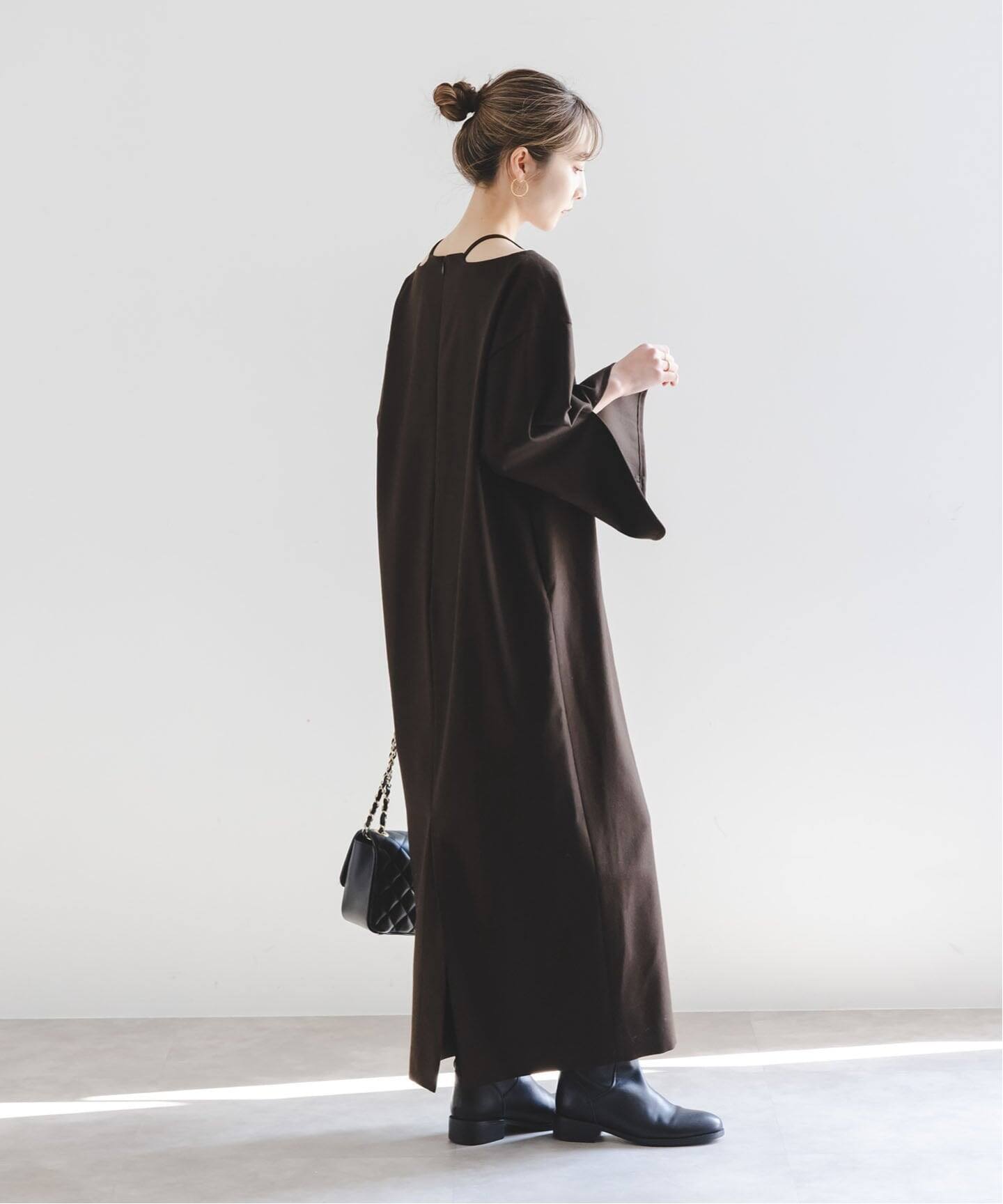ウールフラノカフタンドレス（ワンピース）｜NOBLE（ノーブル）の通販