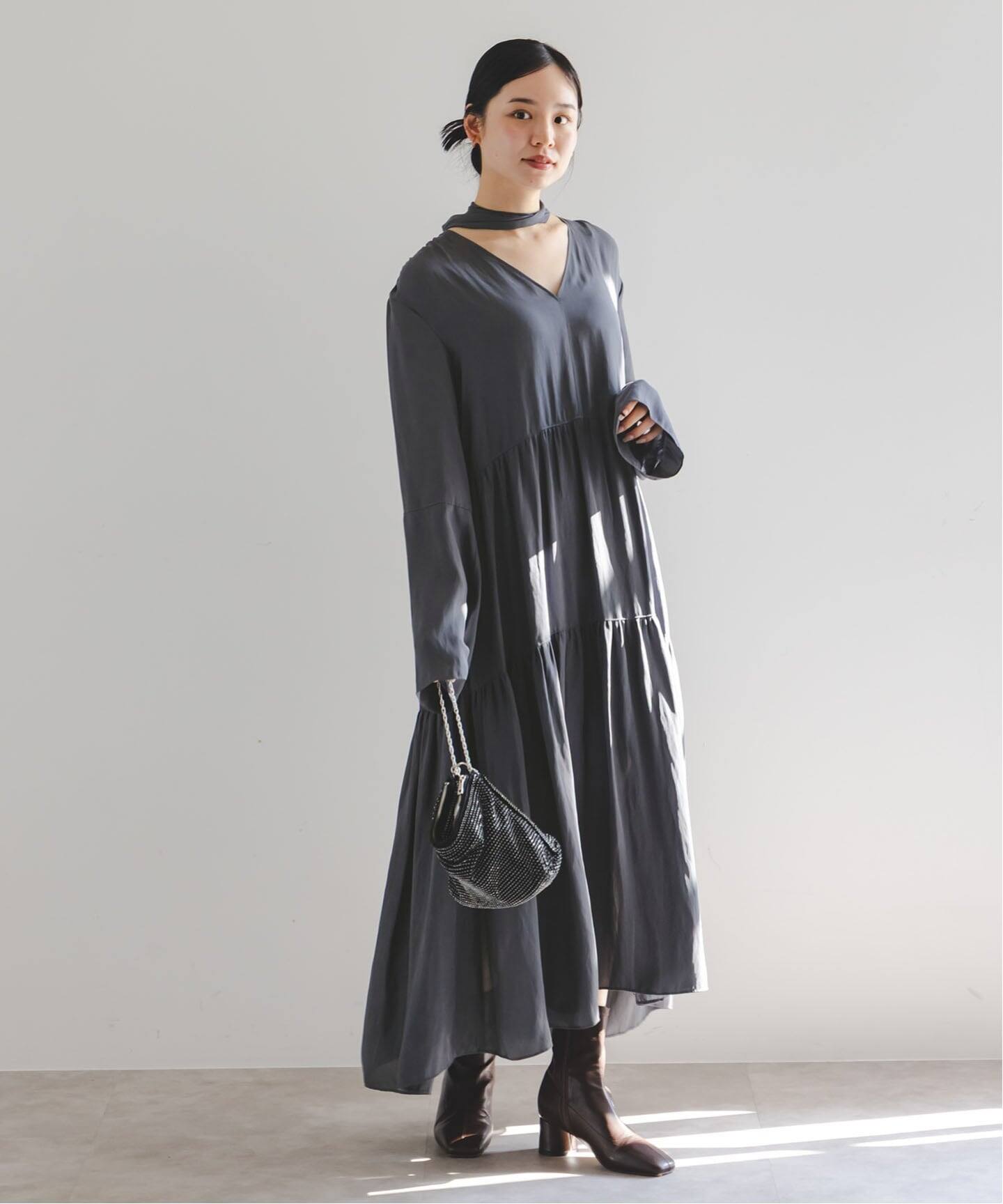 ティアードボウタイワンピース（ワンピース）｜NOBLE（ノーブル）の