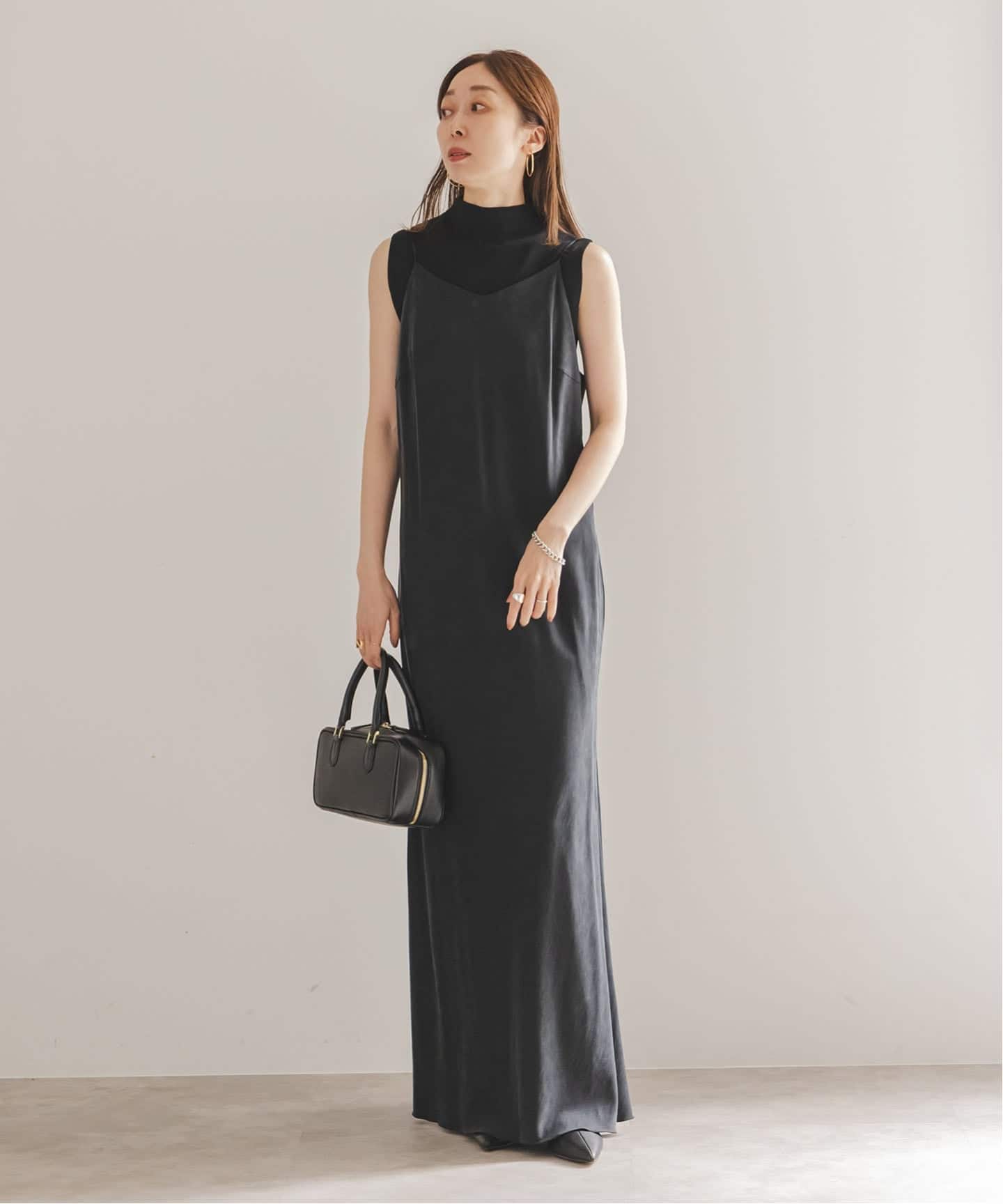 追加》ワイドVネックフィブリルキャミワンピース2（ワンピース