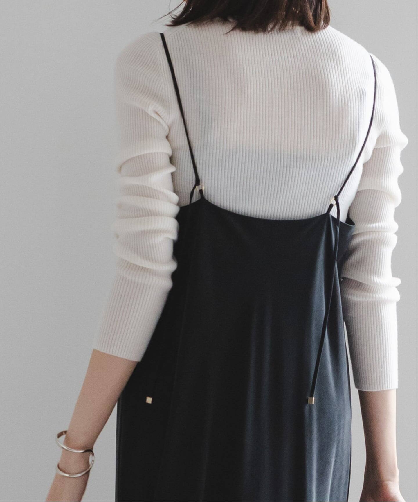 NOBLE ワイドVネックフィブリルキャミワンピース 36 NOBLE ワイドVネックフィブリルキャミワンピース 36 Noble