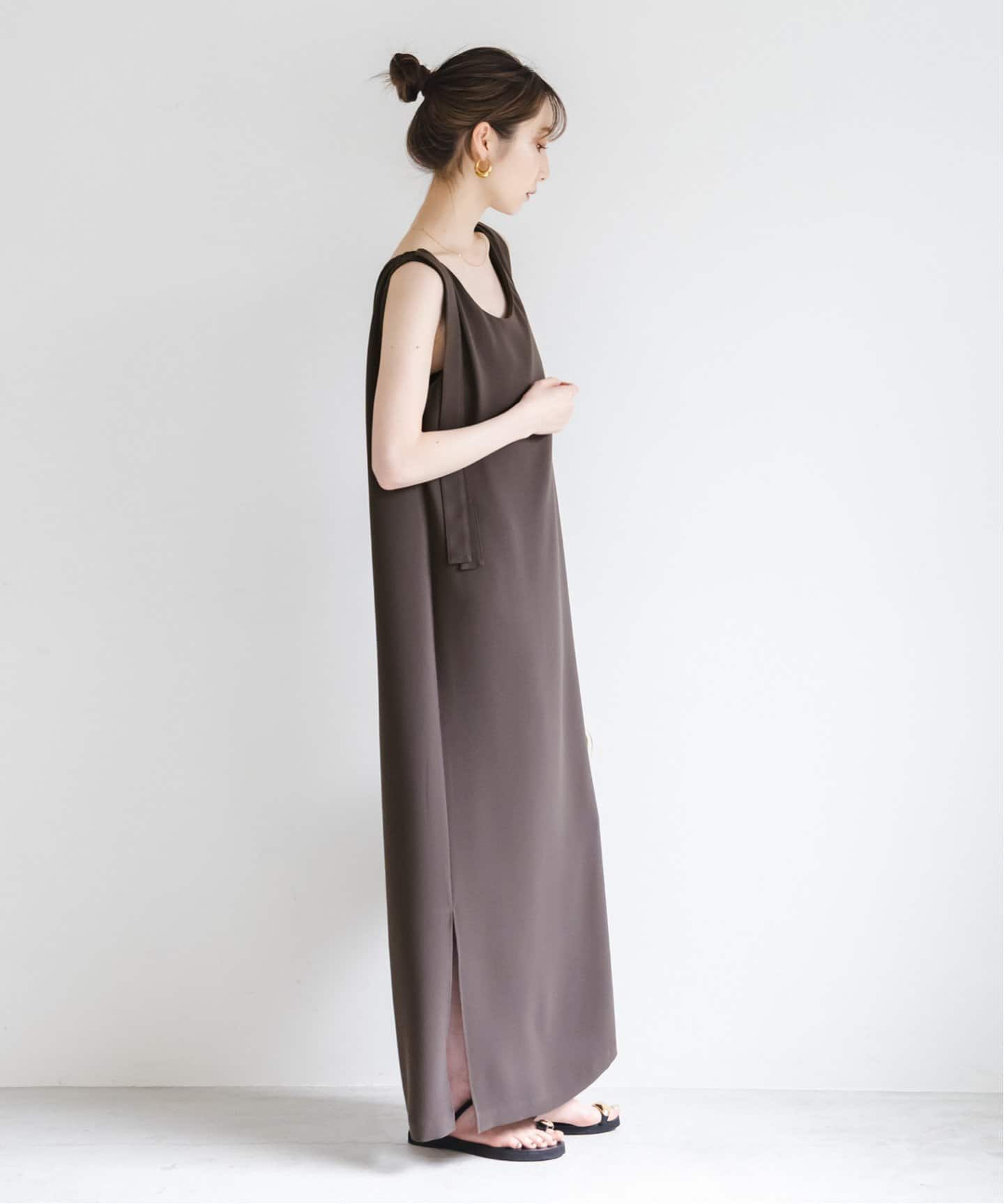 【新品】noble ウォッシャブルジョーゼット2wayOP 36 洗える】ウォッシャブルジョーゼット2wayワンピース（ワンピース