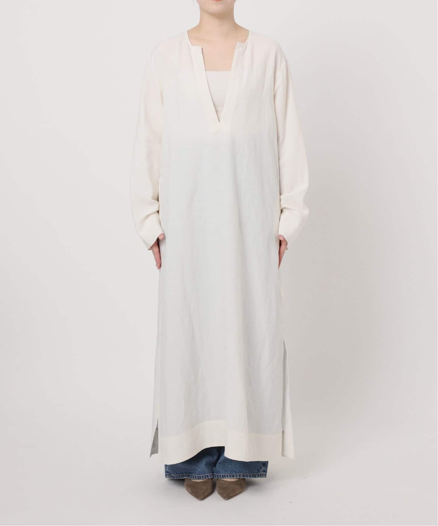 スリットネックカフタンワンピース（ワンピース）｜NOBLE（ノーブル