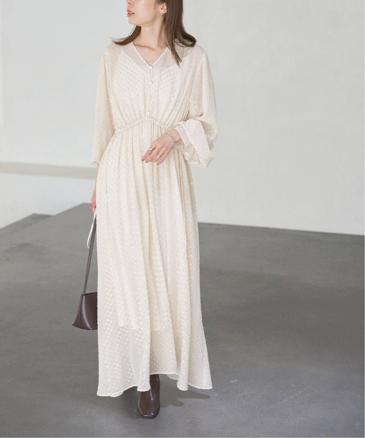 ノーブル（Noble）/ラメカットジャガード2wayワンピース ラメカットジャガード2wayワンピース（ワンピース）｜NOBLE（ノーブル