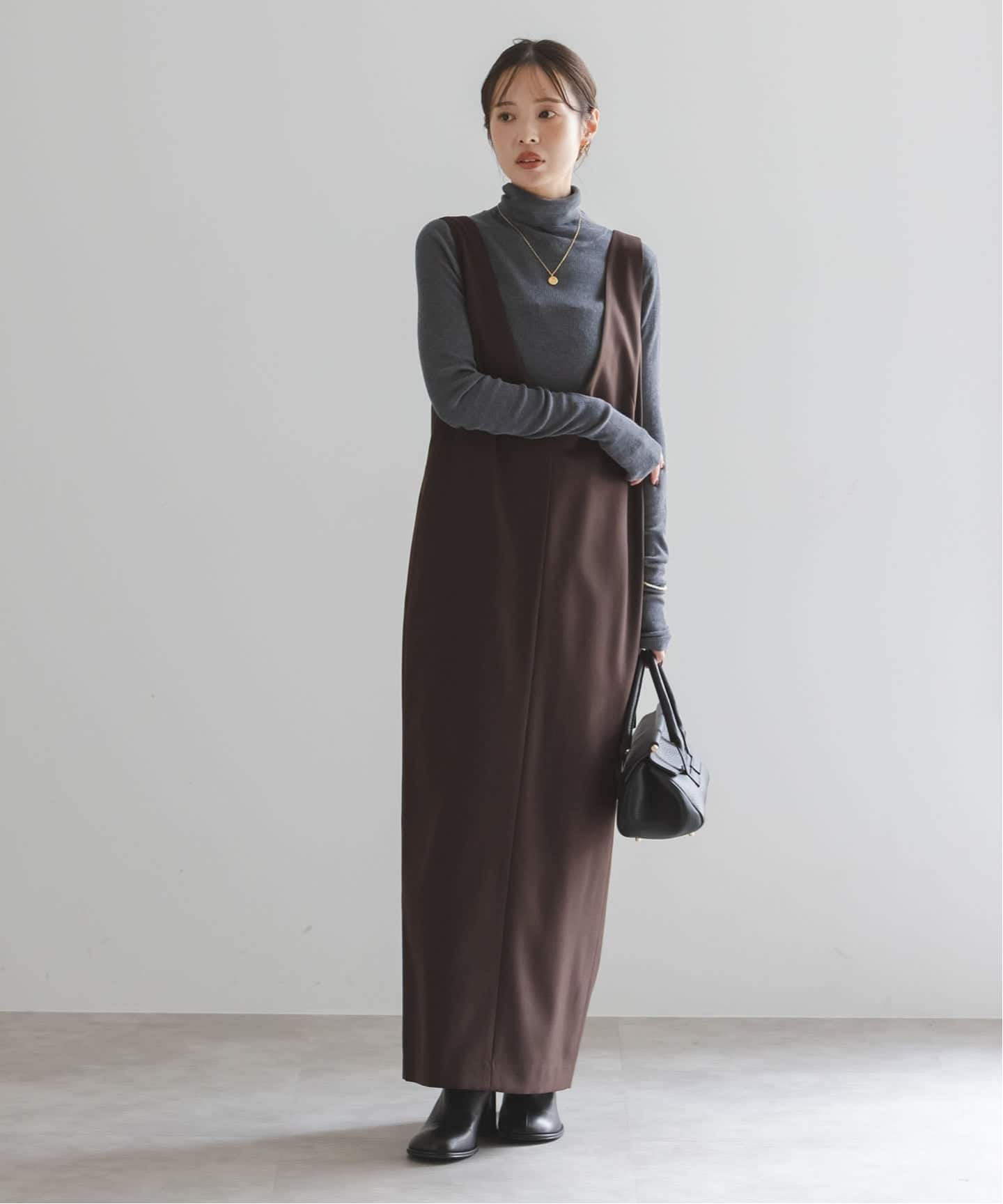 WEB限定追加》ストレートVネックワンピース（ワンピース）｜NOBLE