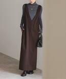 《WEB限定追加》ストレートVネックワンピース