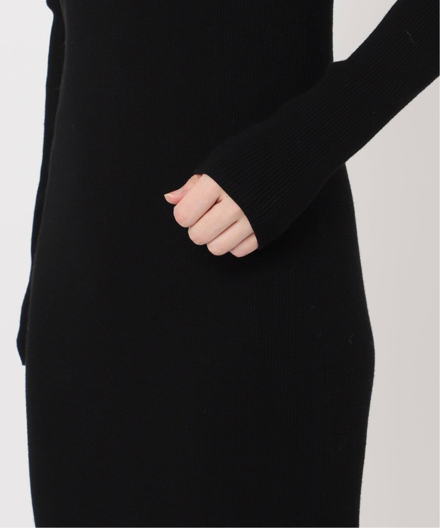 WEB限定カラー・追加》RY/PLリブハイネックロングワンピース（ニット