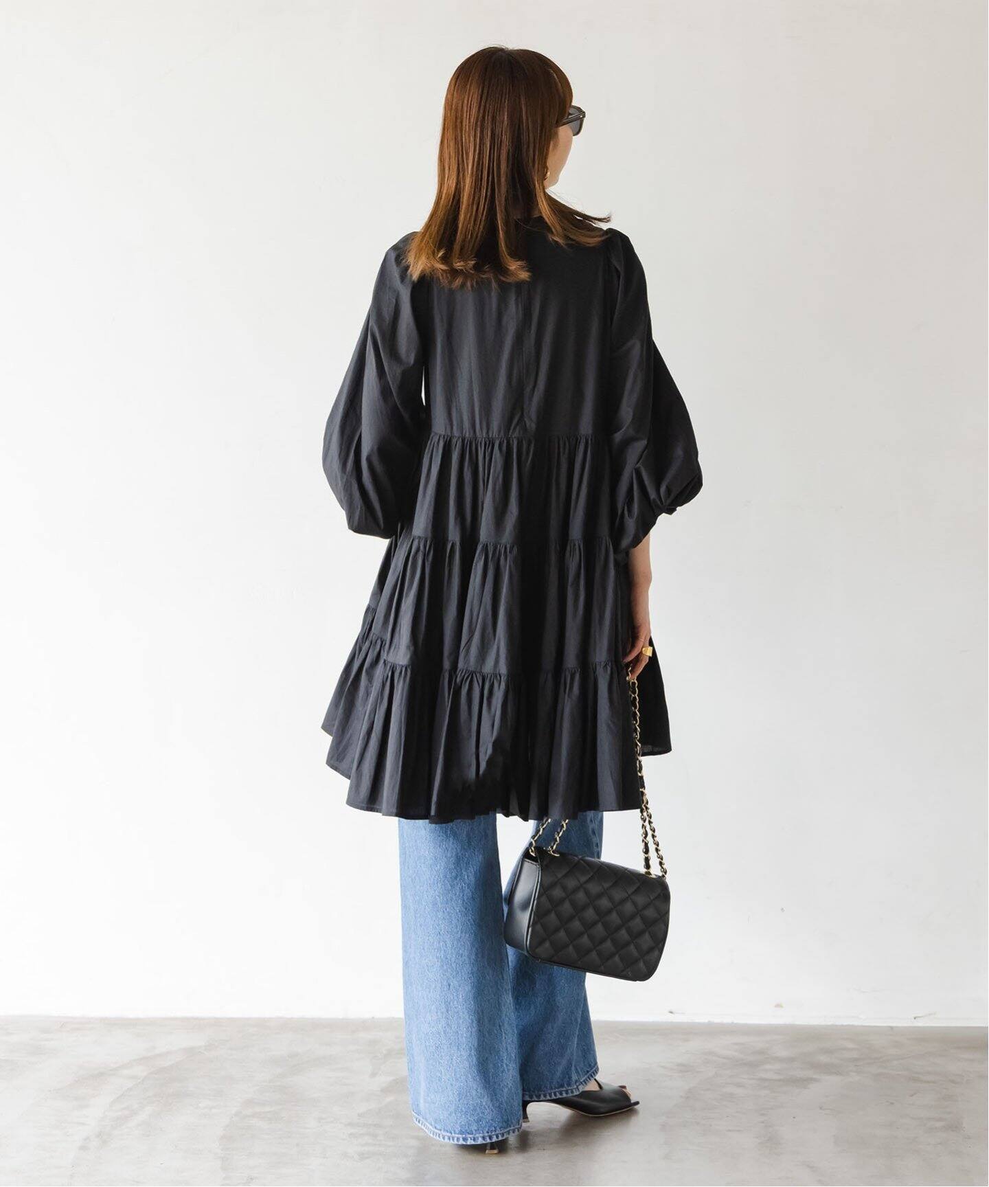 [I AM MARI]ヘズリー手術ガードパフミニワンピース メール便】パフスリーブミニワンピース／tops1438 | DAY CLOSET