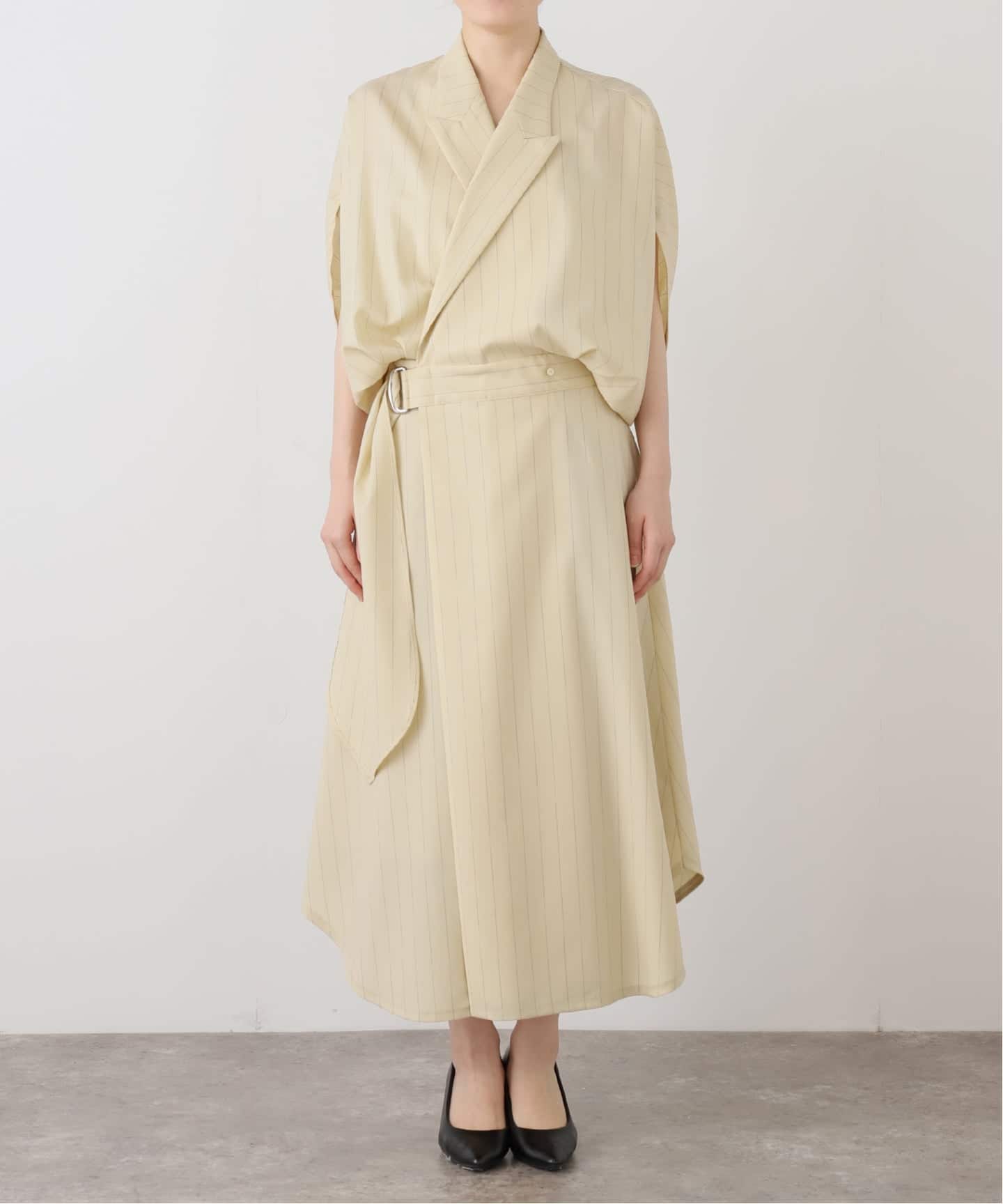 Ujoh ウジョー　ワンピース　5万円程のお品 UJOH/ウジョー Peaked Lapel Wrap Dress（ワンピース）｜NOBLE