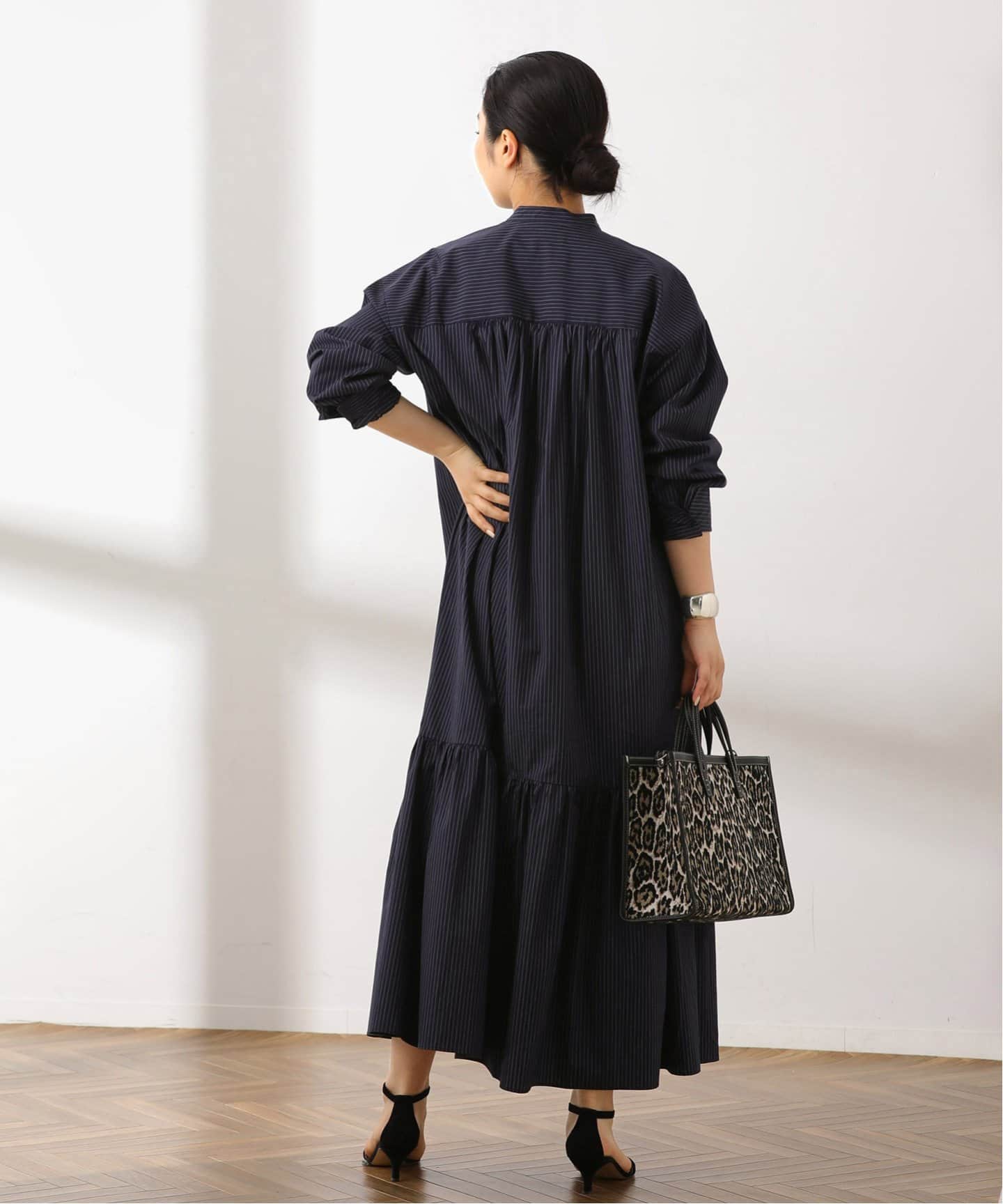 SIDOGRASストライプ/デシンマキシワンピース（ワンピース）｜JOURNAL