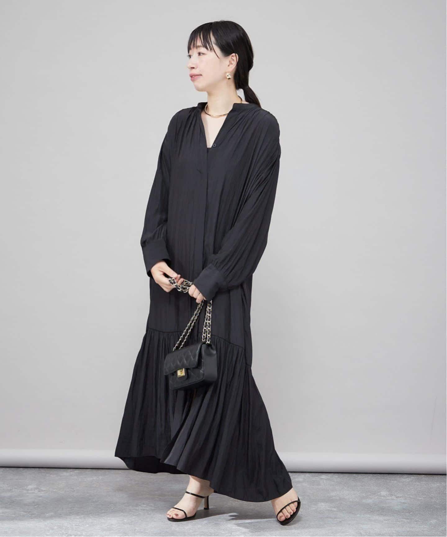 SIDOGRASストライプ/デシンマキシワンピース（ワンピース）｜JOURNAL