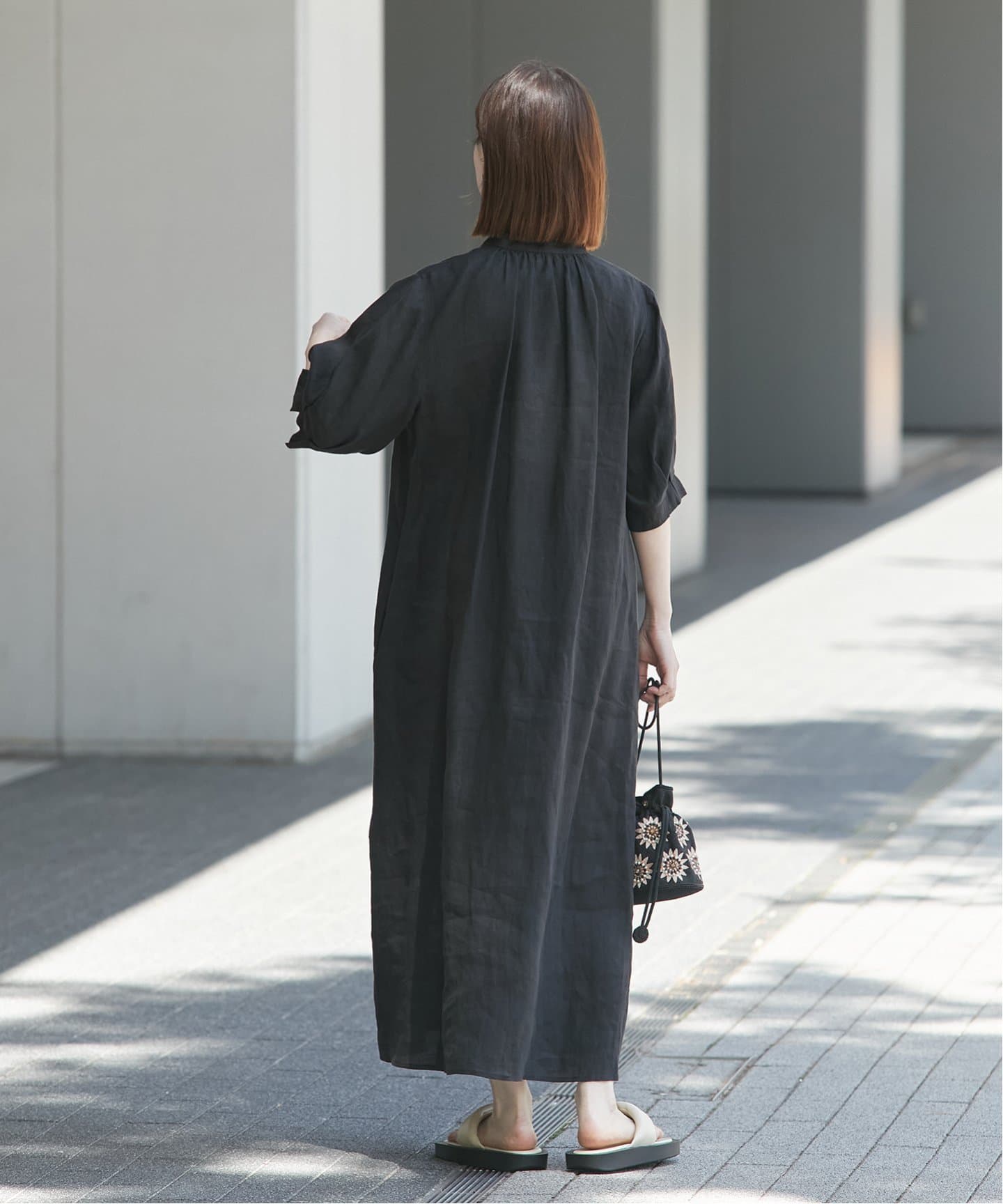 JOURNAL STANDARD L'ESSAGE｜リネンタックスリーブワンピース