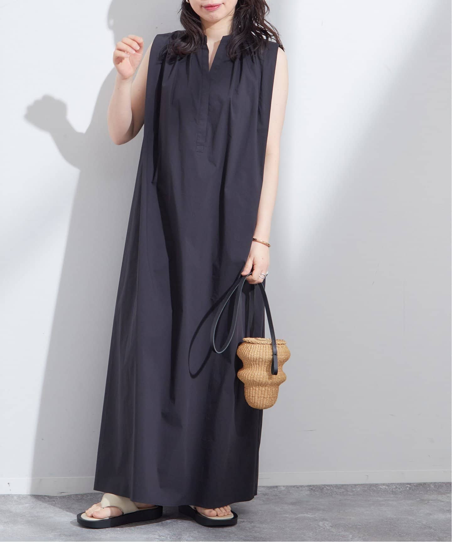 【JOURNAL STANDARD L'ESSAGE】マキシワンピース/黒 ジャーナルスタンダードレサージュ journal standard L'essage