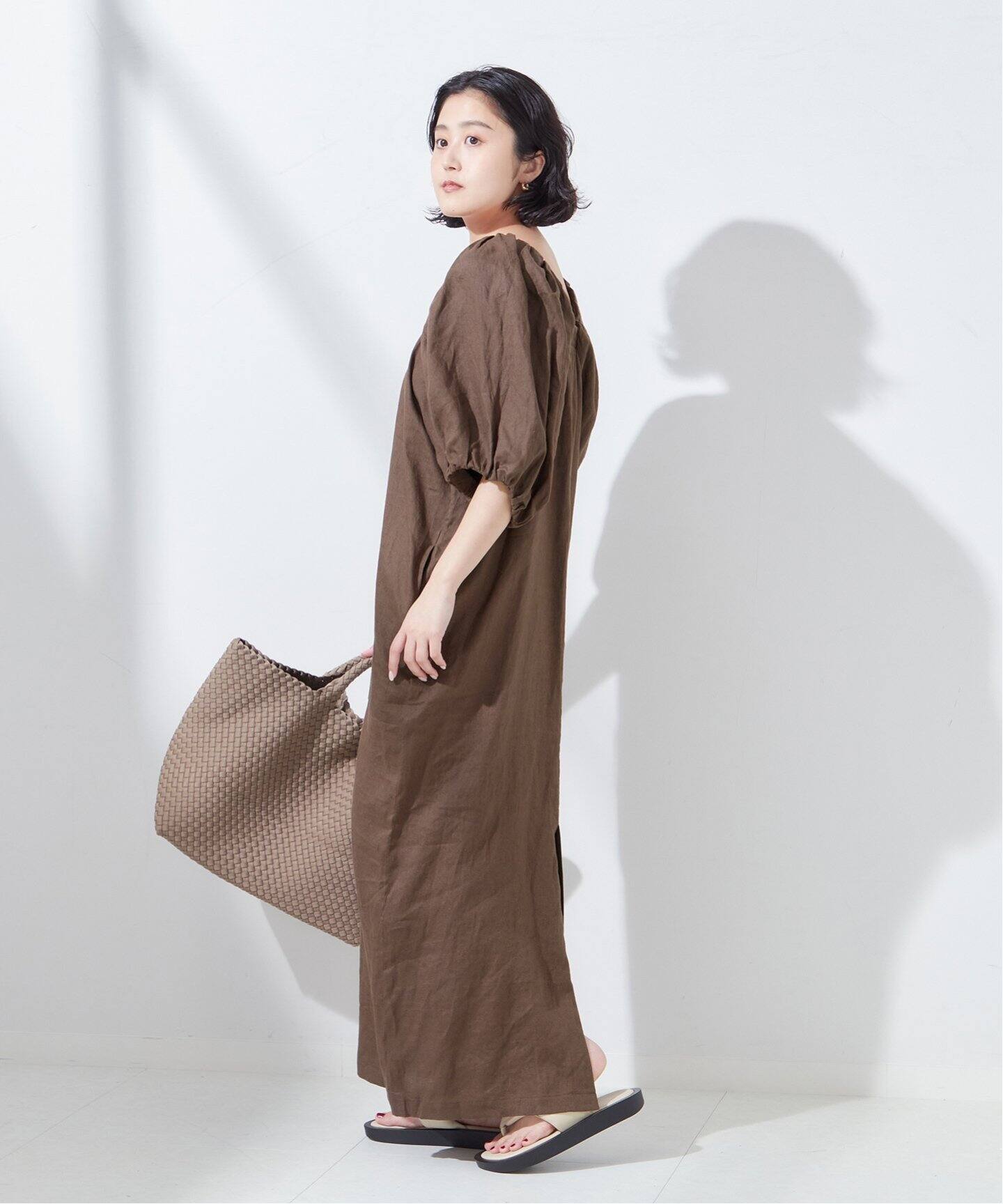 予約》Linen ボリュームスリーブワンピース（ワンピース）｜JOURNAL  
