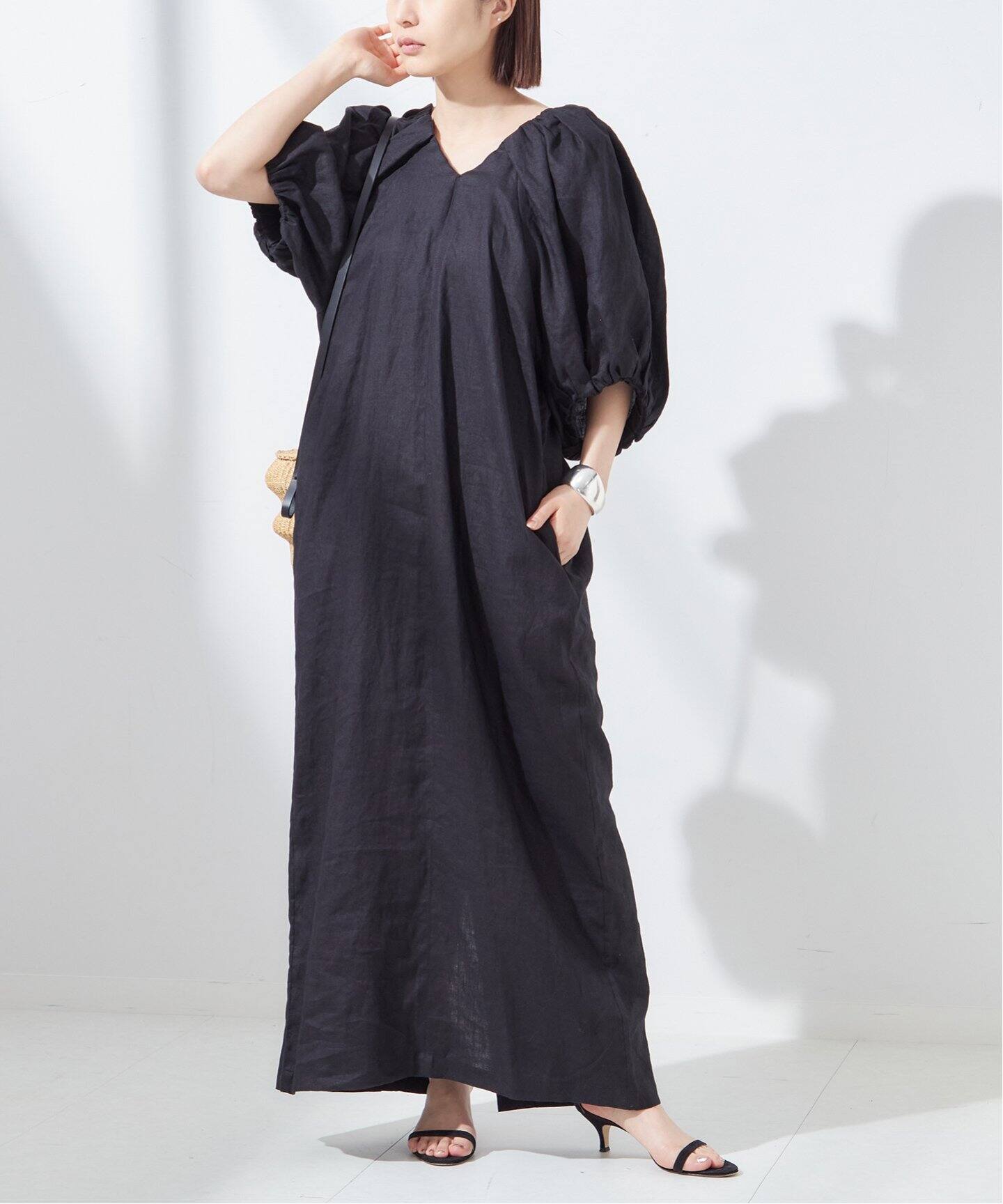 予約》Linen ボリュームスリーブワンピース（ワンピース）｜JOURNAL  