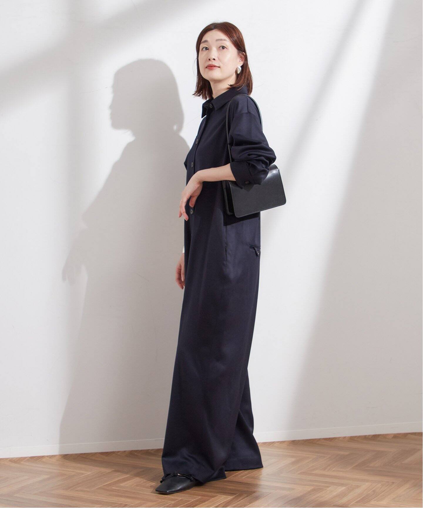 Uhr/ウーア】Wool / Satin All in One：オールインワン（つなぎ