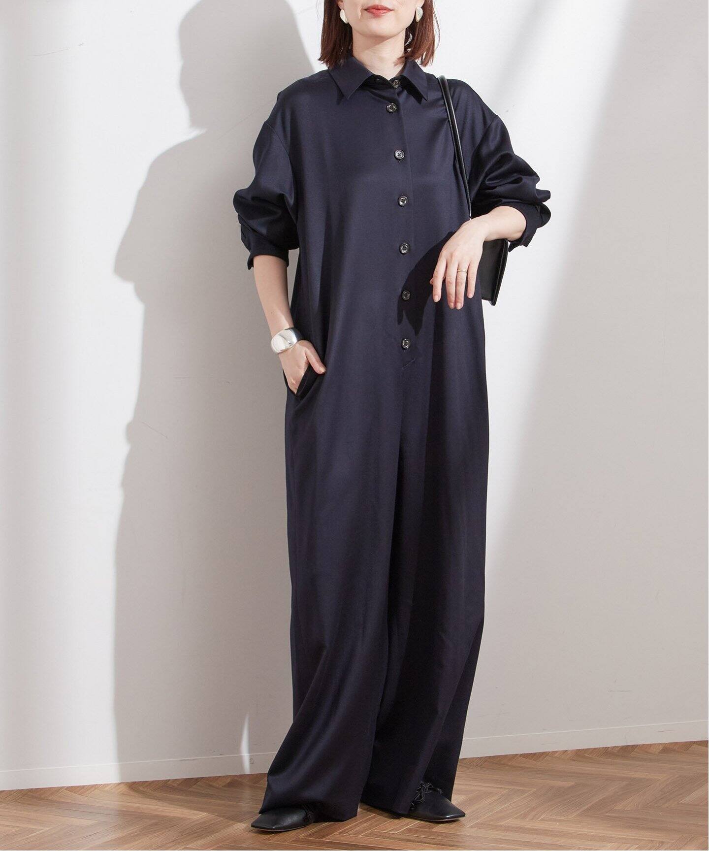 Uhr/ウーア】Wool / Satin All in One：オールインワン（つなぎ