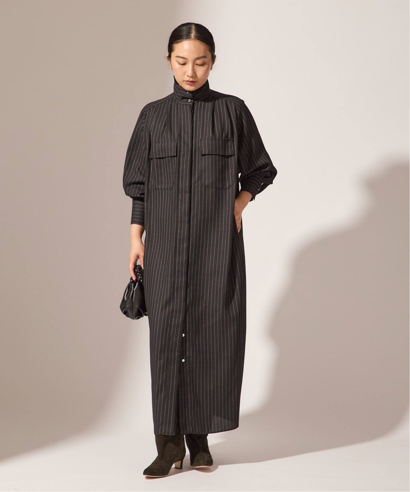 A PUPIL/ア ピューピル】HNK RGLN DR STRIPES：ワンピース（ワンピース