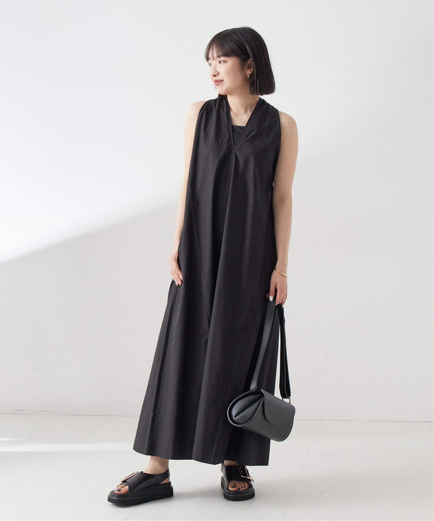 新品☆4L♪ルームウエアやリラックスワンピなどまとめて♪総額1万円〇p843 TheLoom/ザ ルーム】COTTON TWIST MAXI DRESS：ワンピース
