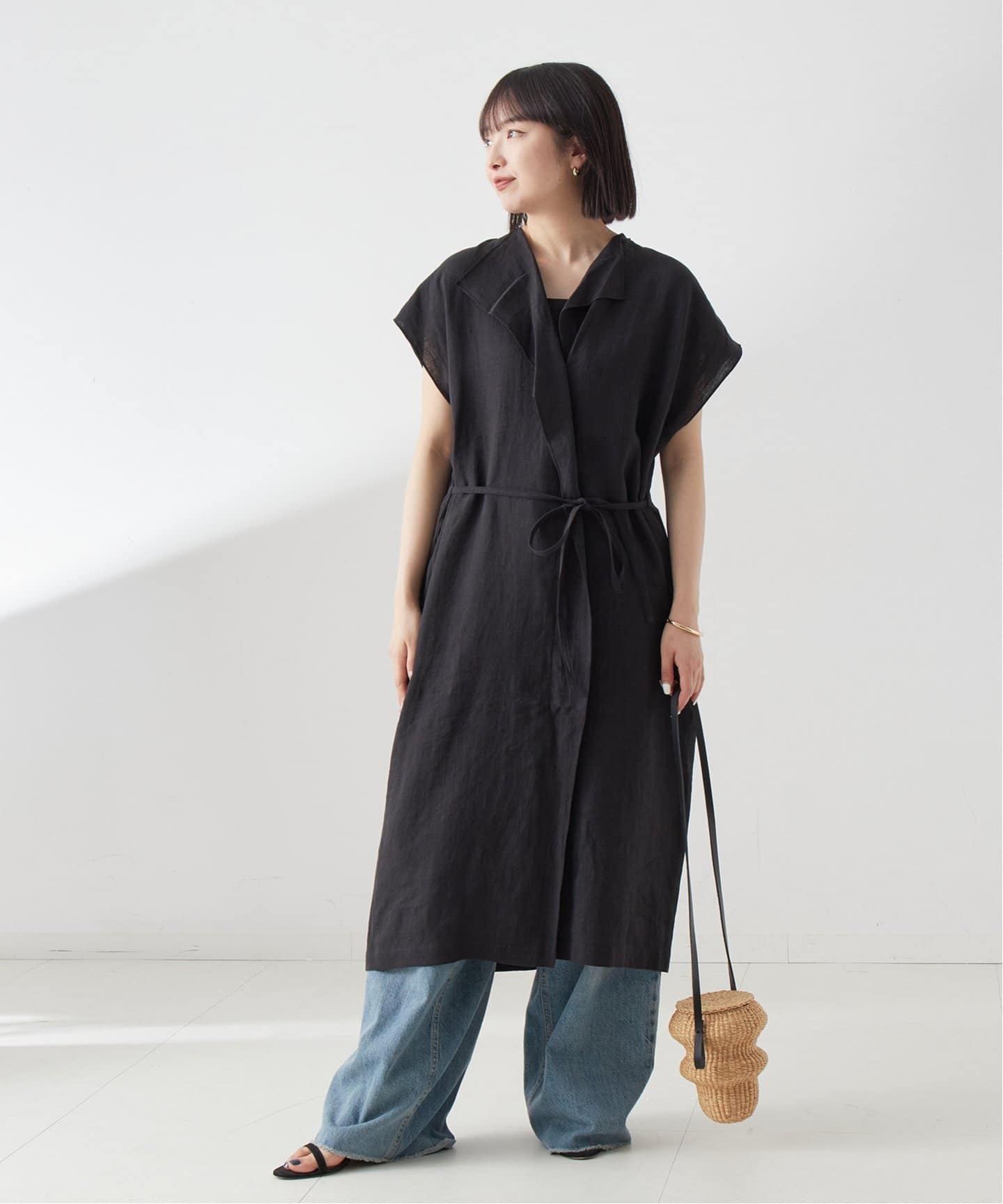 TheLoom/ザ ルーム】LINEN BELTED DRESS：ワンピース