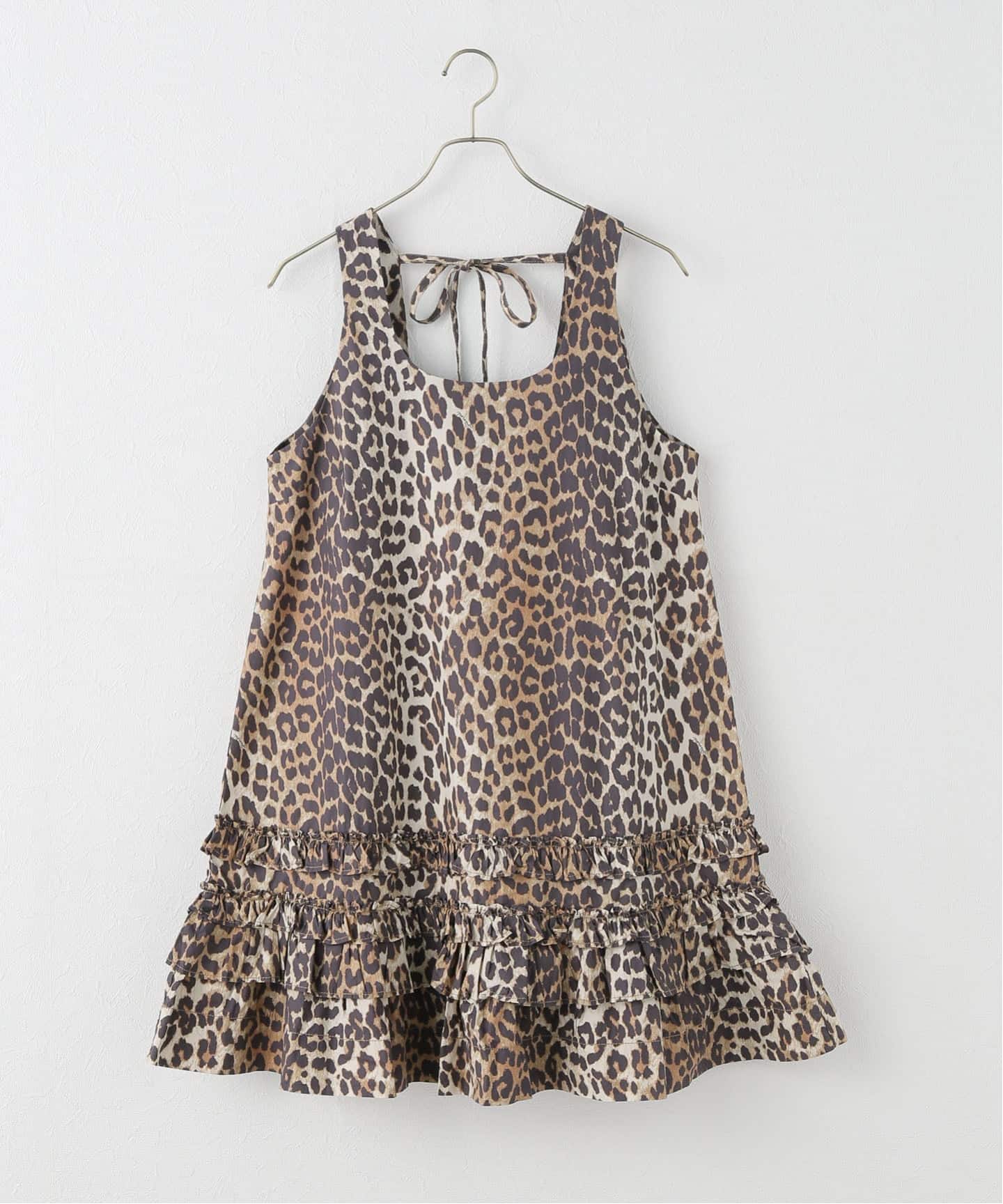 【新品】ガニー(Ganni)ホース柄バルーンスリーブ ミニワンピース GANNI/ガニー】Printed Cotton Poplin U-neck Mini：ミニ