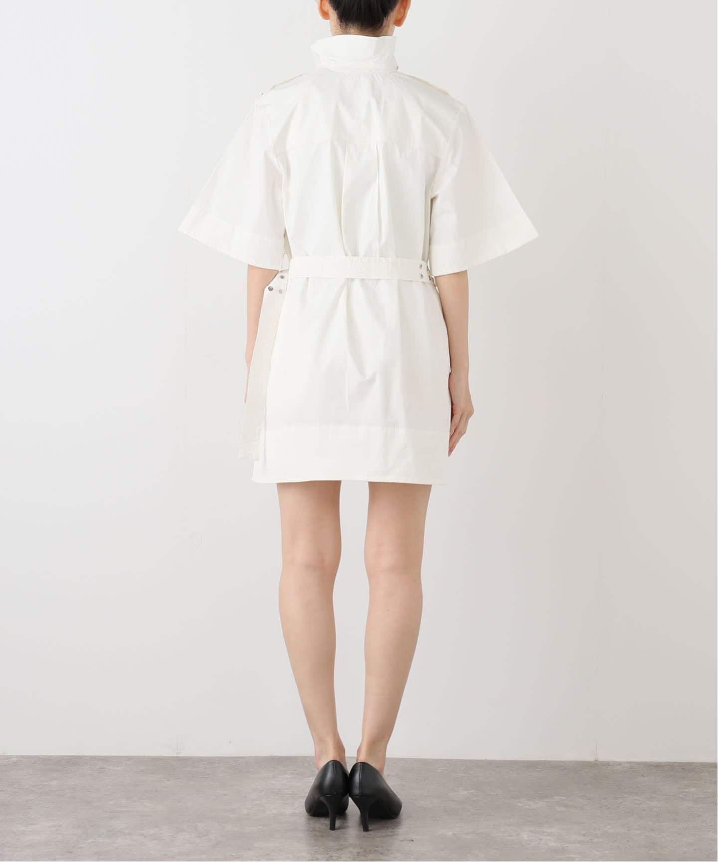 miiii　ガニーミニワンピース GANNI/ガニー】Stretch Cotton Cowl Neck MiniDress：ミニ