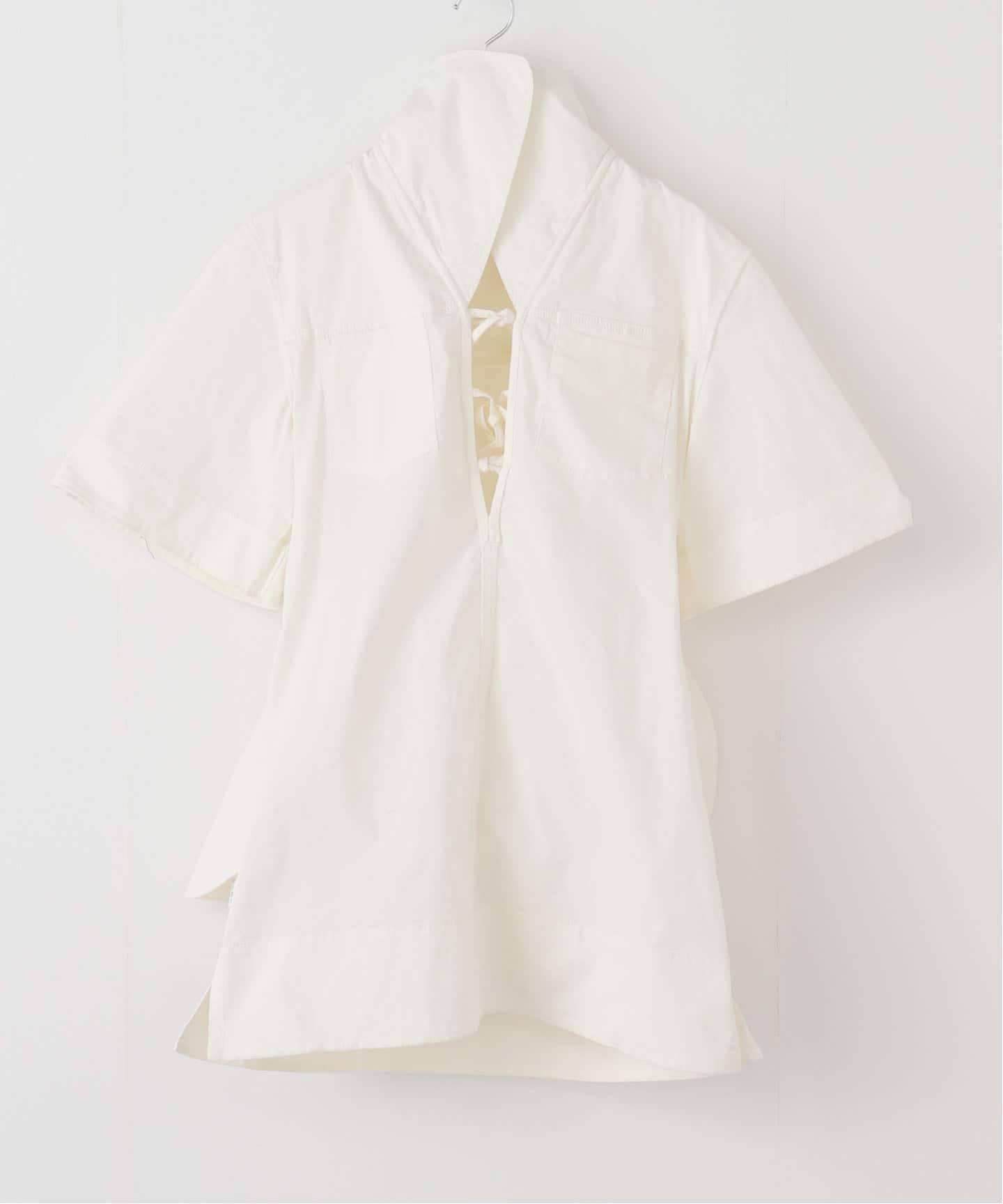 【限定】ganni ガニー ミニワンピース ブラウス GANNI/ガニー】Printed Cotton Poplin U-neck Mini：ミニ