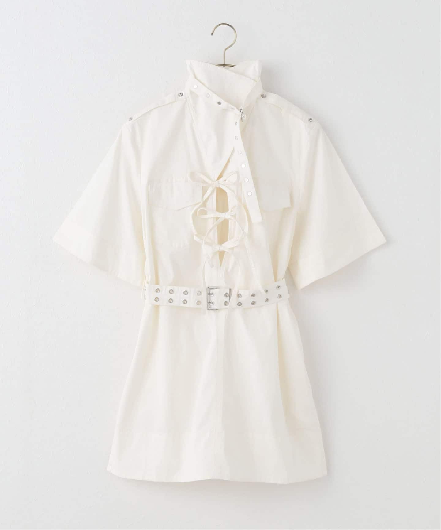 L'ESSAGE ワンピース 追加》ローグストライプ/デシンマキシティアードワンピース