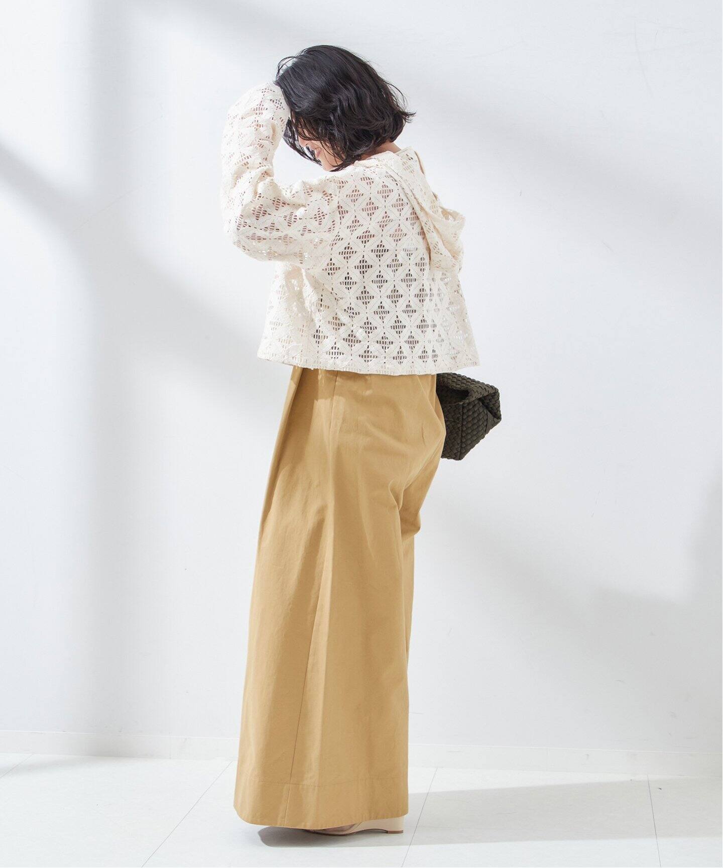 Uhr/ウーア】Wide Chino Overalls：オールインワン（つなぎ 