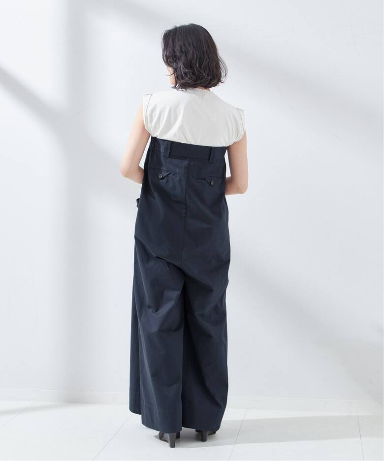 Uhr/ウーア】Wide Chino Overalls：オールインワン（つなぎ 