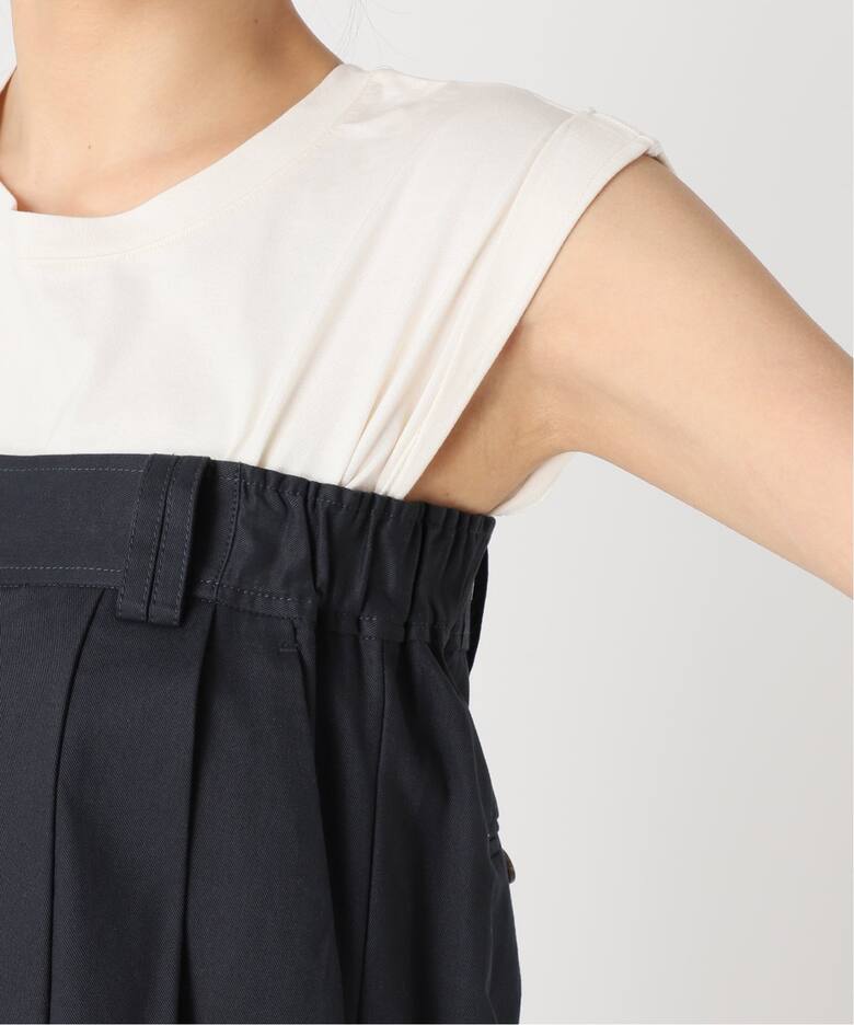 Uhr/ウーア】Wide Chino Overalls：オールインワン（つなぎ 