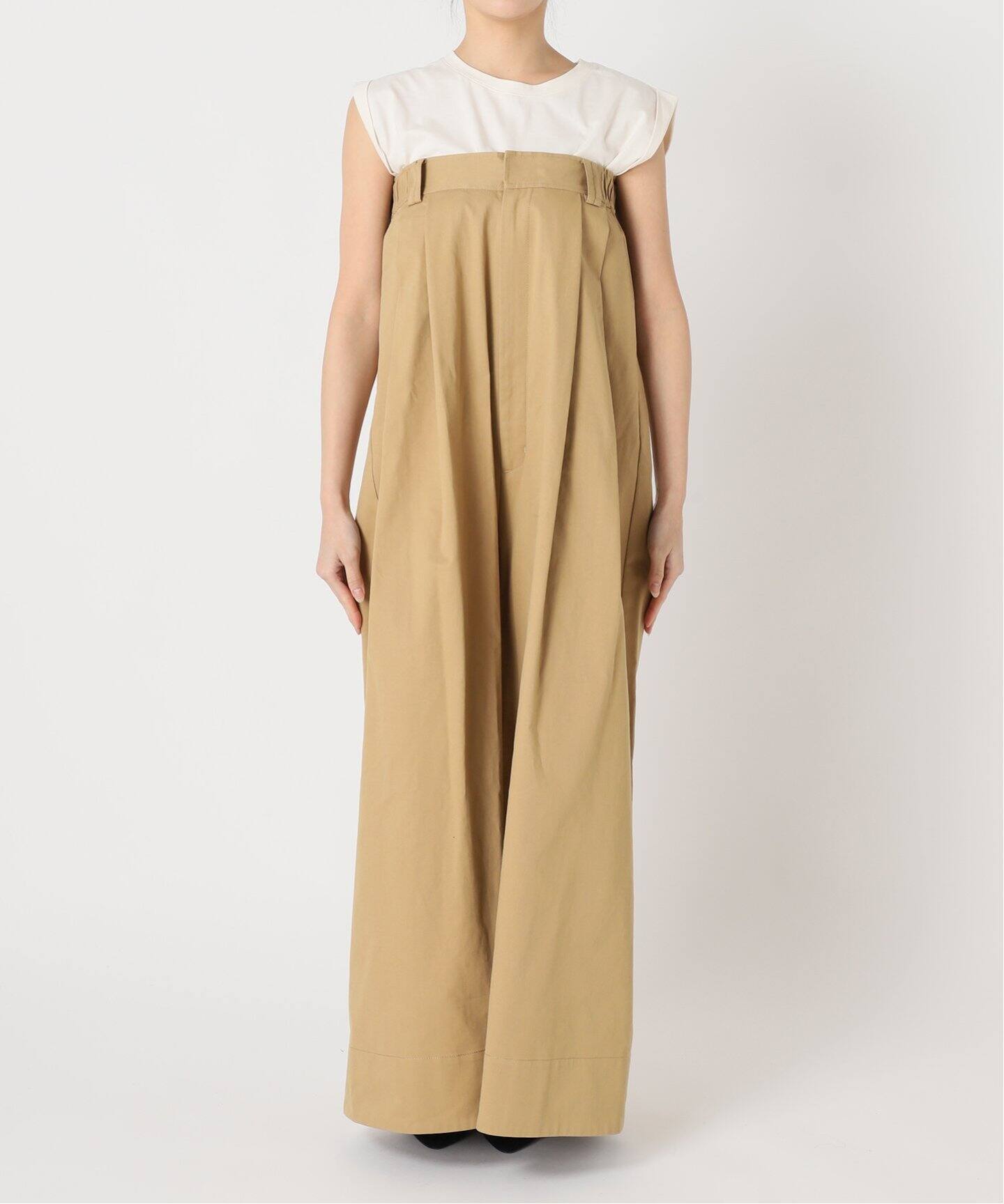 Uhr/ウーア】Wide Chino Overalls：オールインワン（つなぎ 