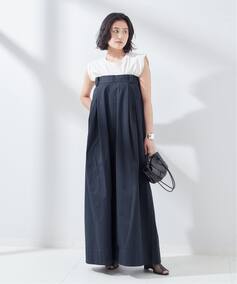 Uhr/ウーア】Wide Chino Overalls：オールインワン（つなぎ 