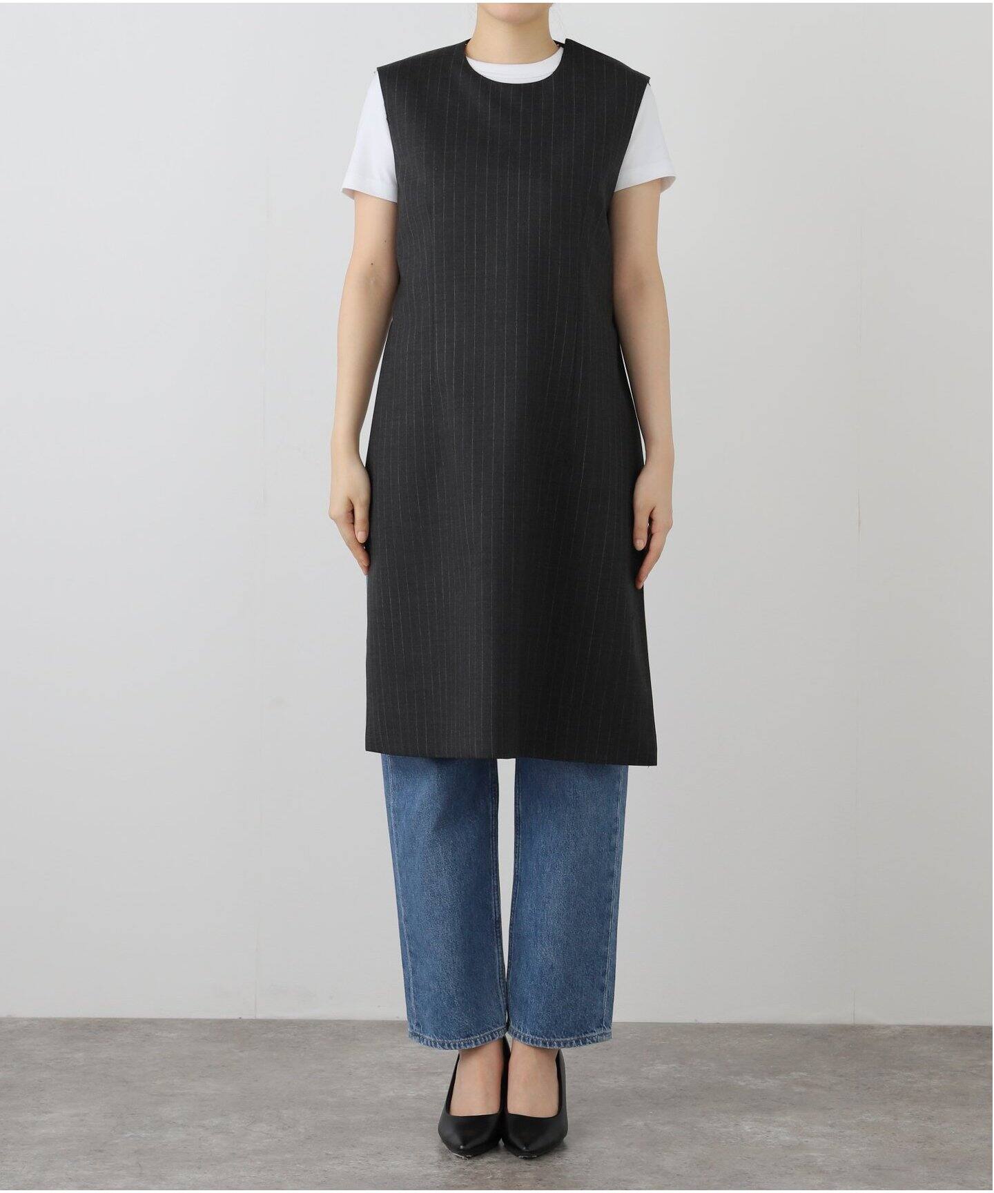 INSCRIRE /アンスクリア】Wool Front Dress：ワンピース（ワンピース  