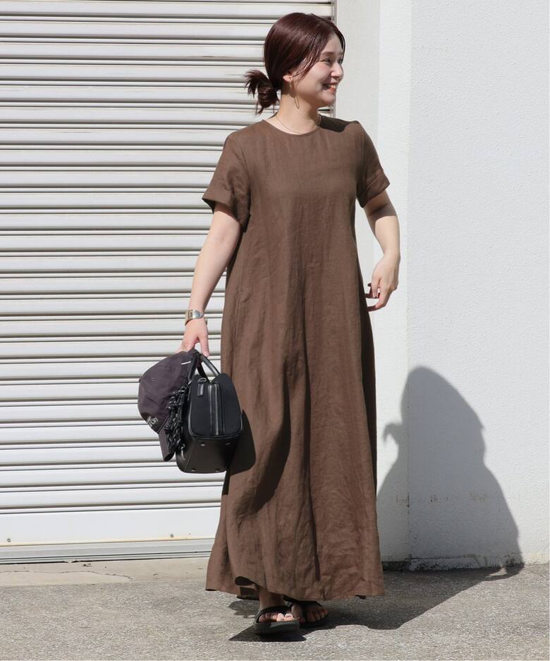 完全受注生産】《追加》SO リネンハーフスリーブマキシフレア  