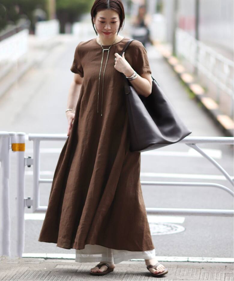 完全受注生産】《追加》SO リネンハーフスリーブマキシフレア  