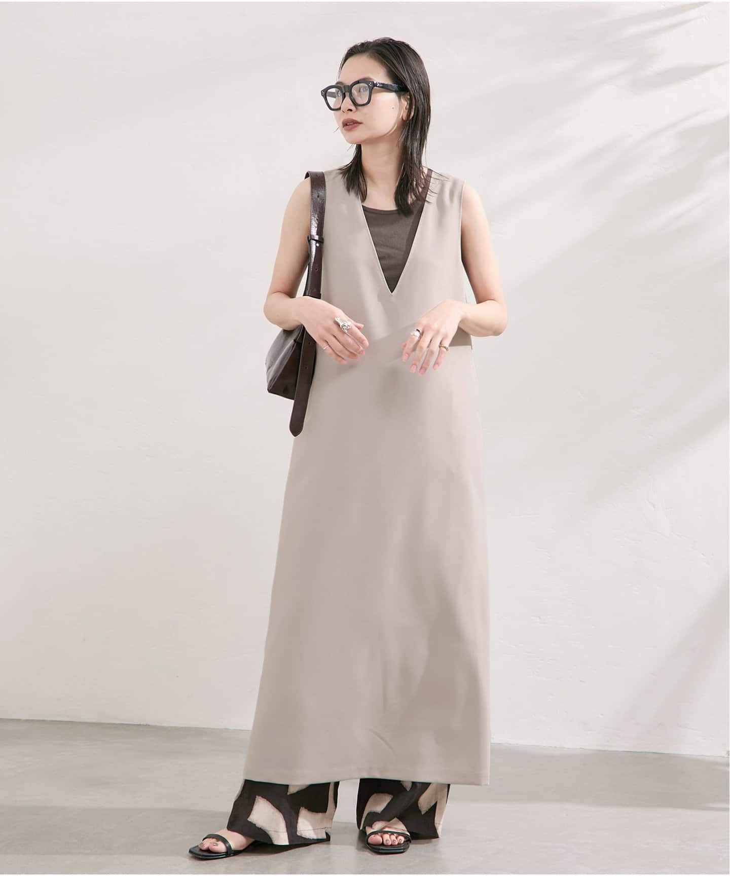追加》シックトロVネックワンピース（ワンピース）｜JOURNAL STANDARD