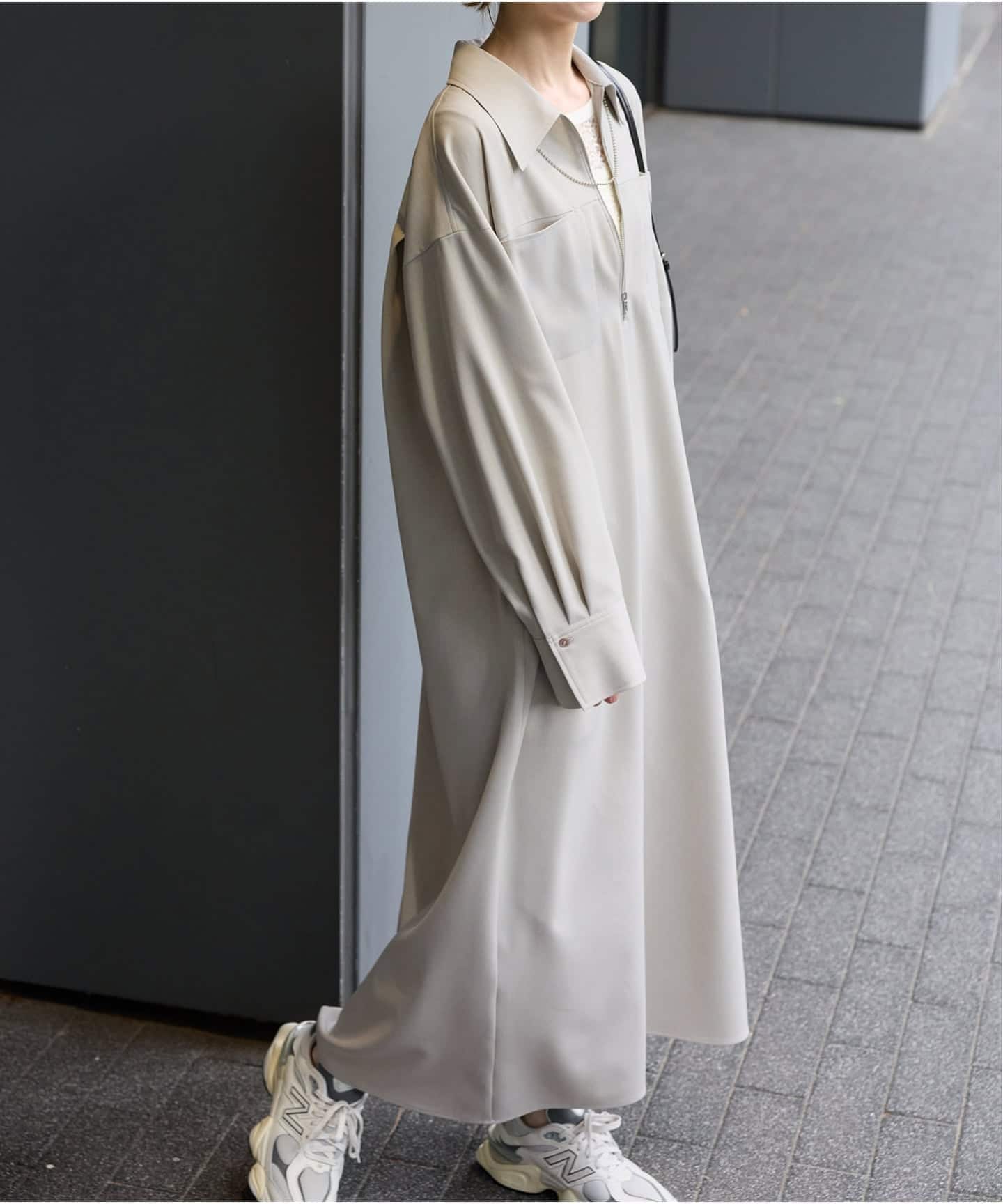 ウーリッシュツイルハーフジップワンピース（ワンピース）｜JOURNAL