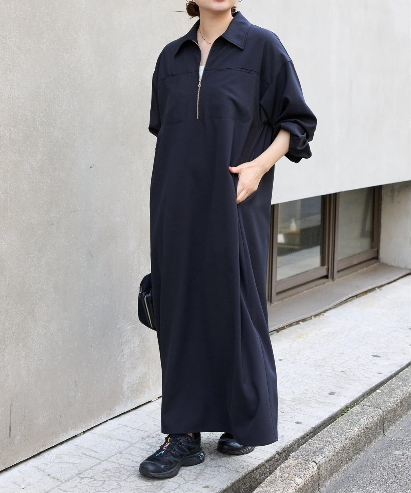 ジャーナルスタンダード（JOURNAL STANDARD）/ウーリッシュツイルハーフジップワンピース ウーリッシュツイルハーフジップワンピース（ワンピース）｜JOURNAL