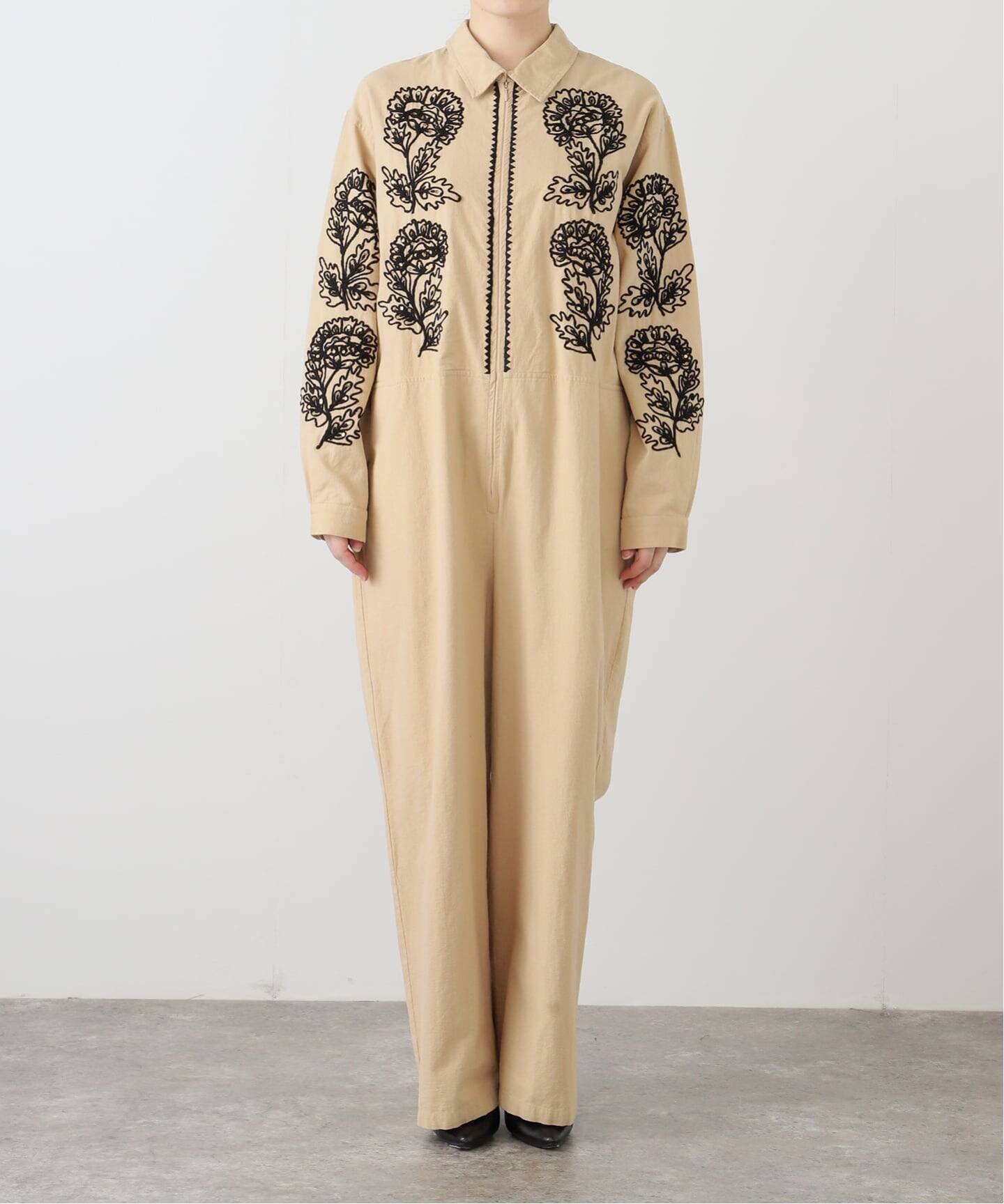 SARA MALLIKA/サラマリカ】 COTTON DORI EMBROIDERY ALL（つなぎ