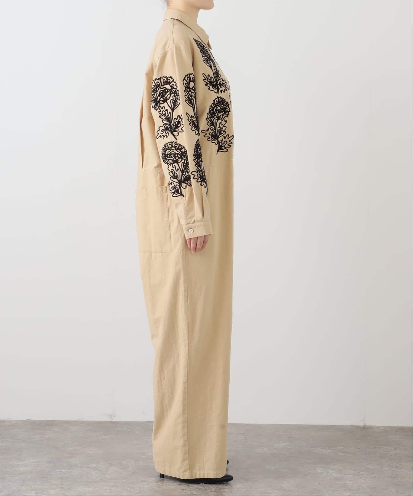 SARA MALLIKA/サラマリカ】 COTTON DORI EMBROIDERY ALL（つなぎ