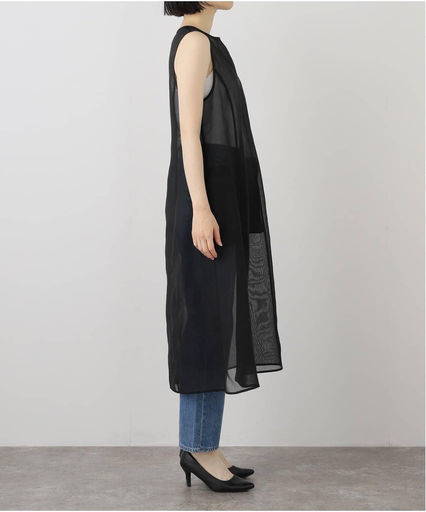 ★AMOMENTO アモーメント★SHEER PADDED DRESS★パデッド ドレス AMOMENTO（アモーメント）の「【AMOMENTO】SHEER PADDED DRESS