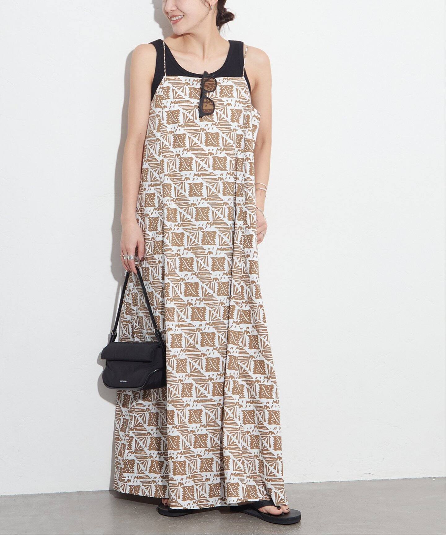 予約》別注【SARA MALLIKA/サラマリカ】COTTON POPLIM PRINT CAMI 