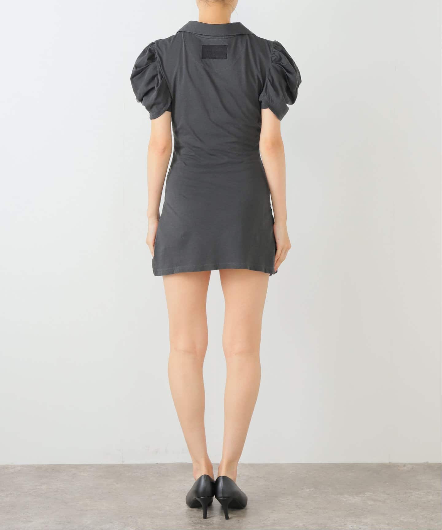 ワンピース [SCULPTOR] Shirring Tennis Dress Washed Black SC25S271BK SCULPTOR/スカルプター】Shirring Tennis Dress SC25S271WHM