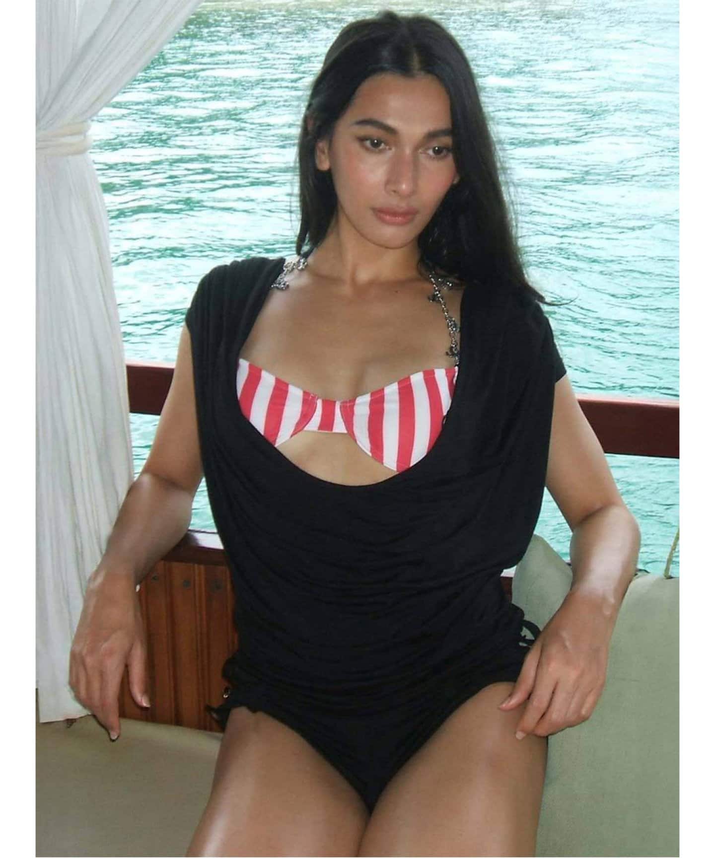 SCULPTOR/スカルプター】Marine Draped Romper SC25S305NAS SCULPTOR/スカルプター】Marine Draped Romper SC25S305NAS