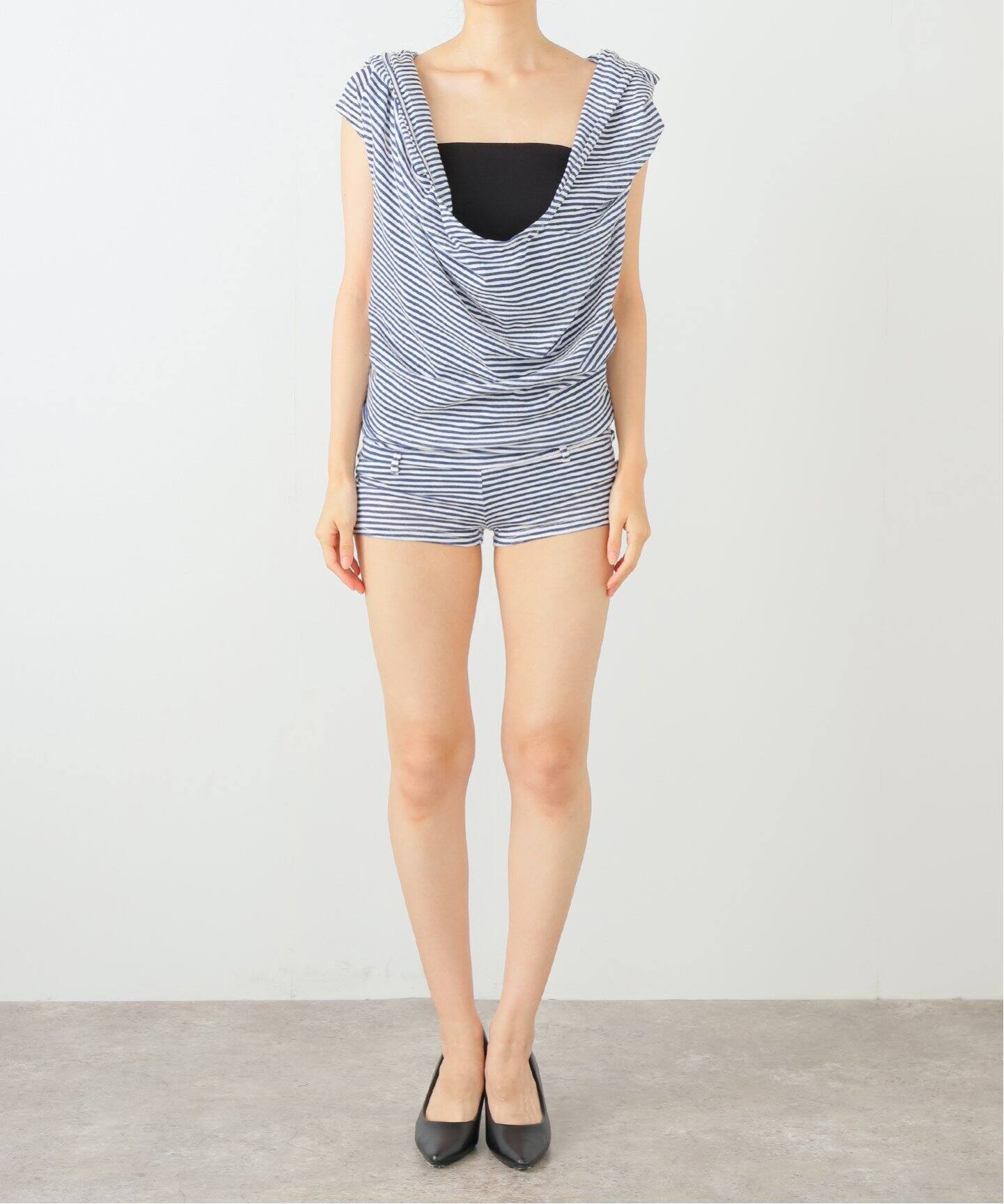 SCULPTOR/スカルプター】Marine Draped Romper SC25S305NAS