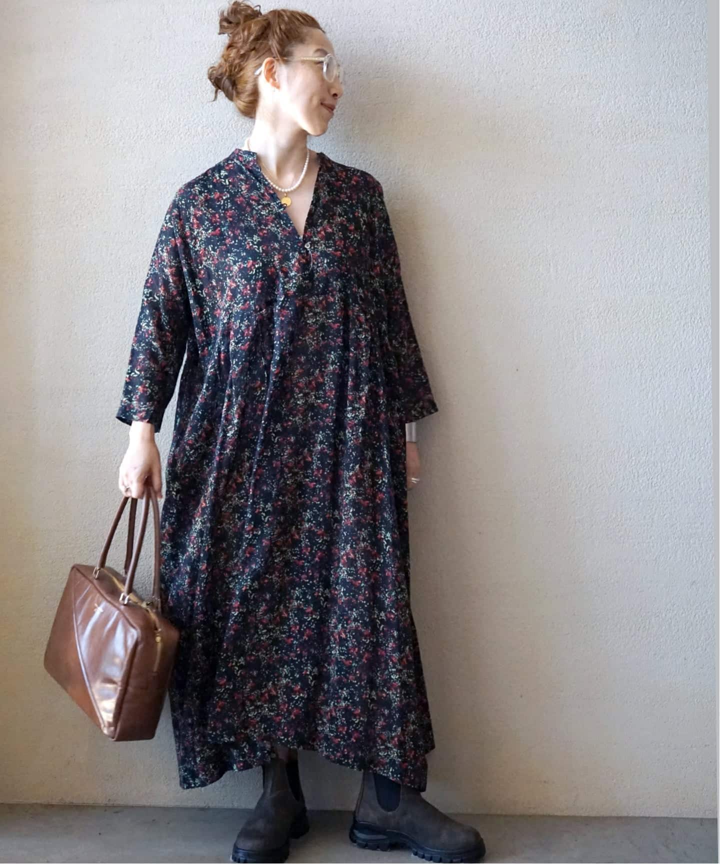 リバティフラワー ampleプルワンピース（ワンピース）｜journal